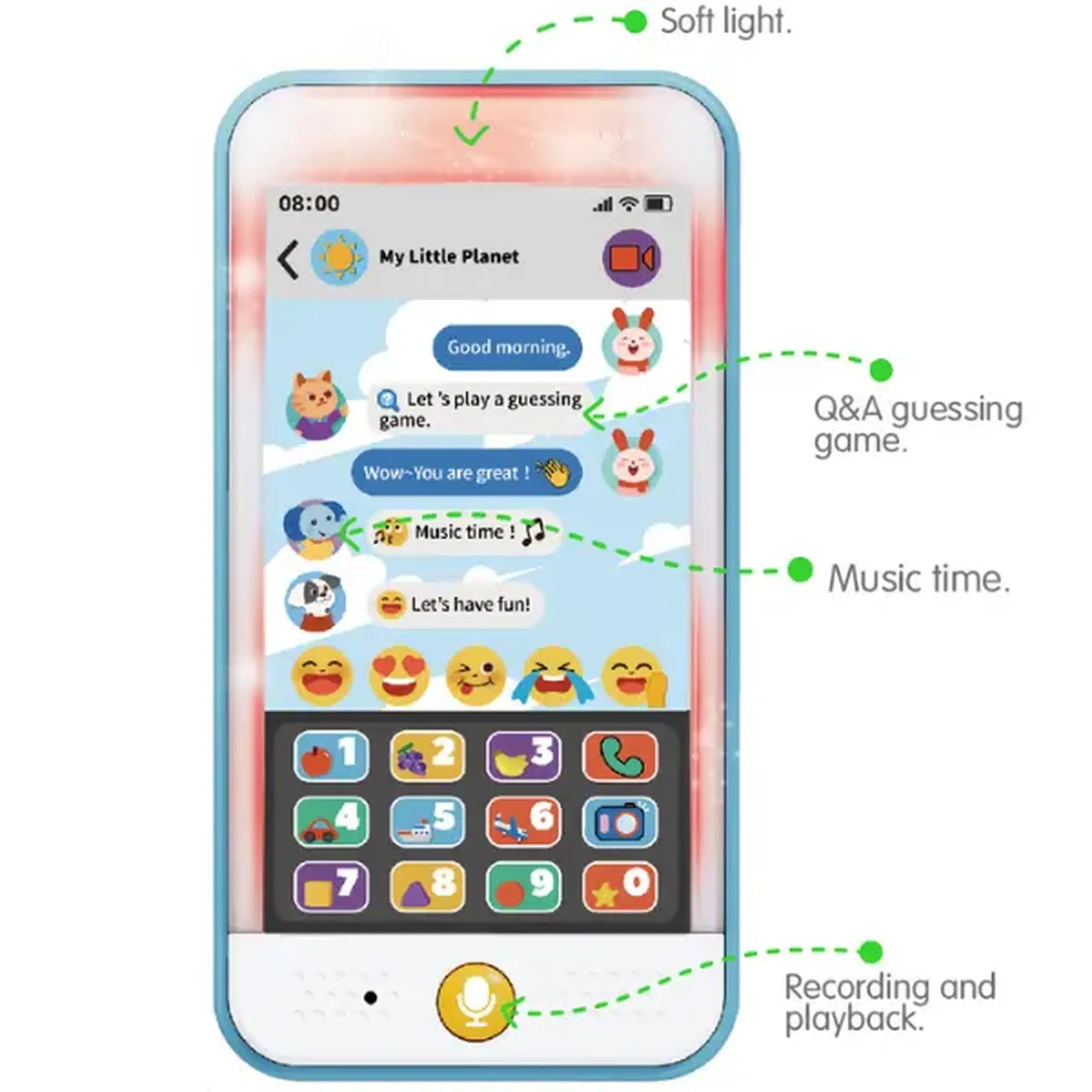 Telefon interactiv pentru copii "100 cântece"