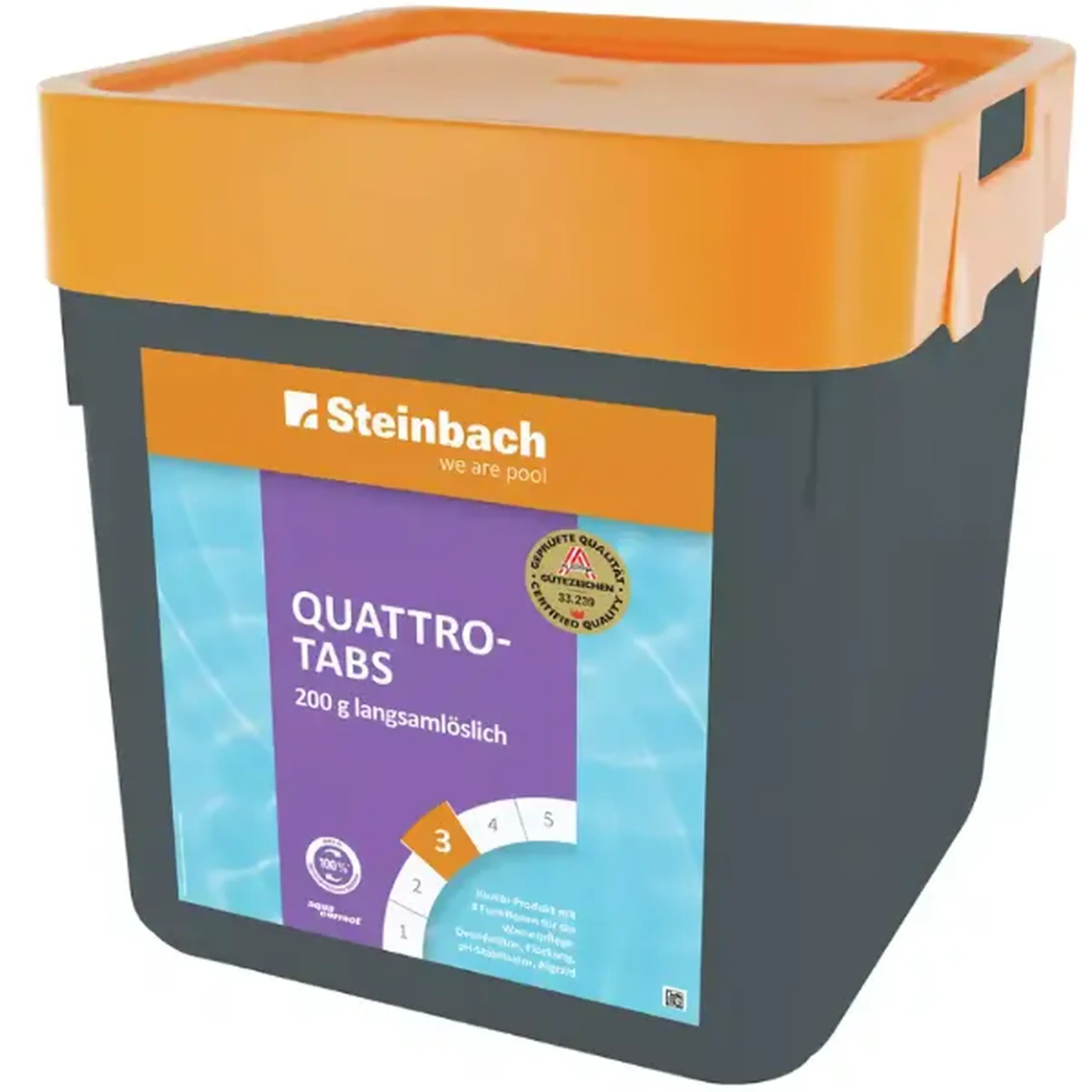 Pastilă multifuncțională de clor „Quattro – tabs”, 200 gr / 1 buc