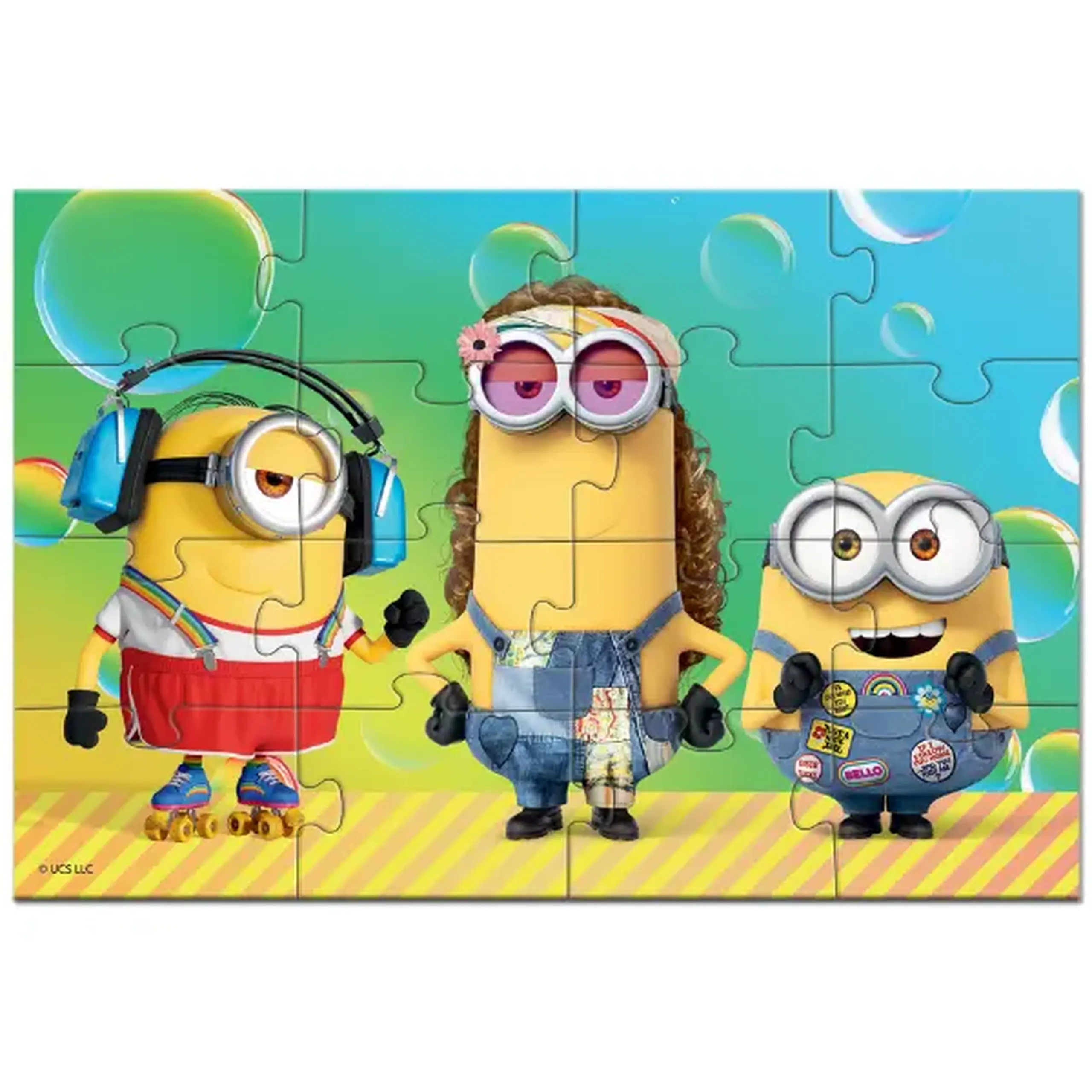 Puzzle magnetic "Serbare", seria Minions, 16 elem.