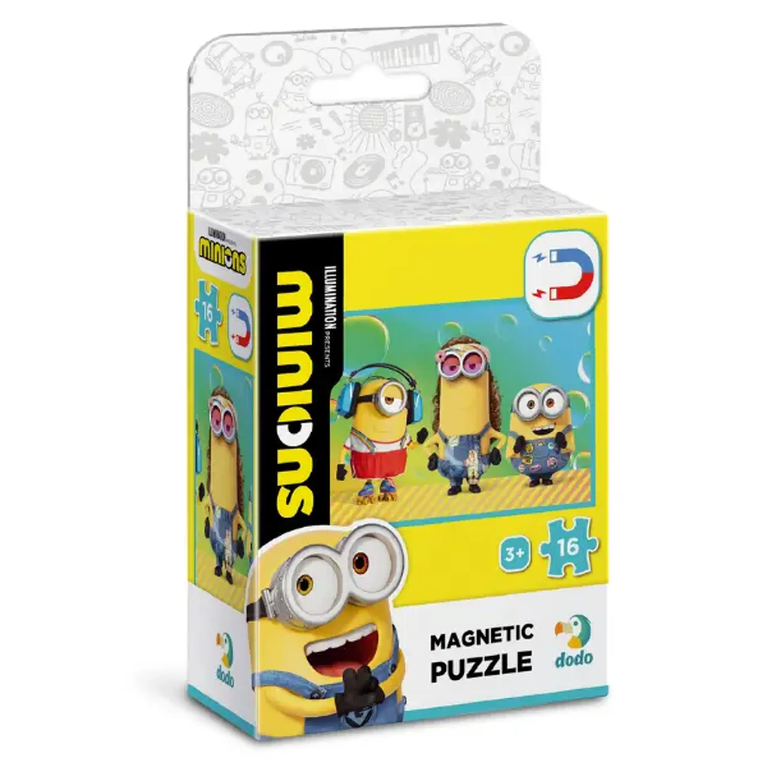 Puzzle magnetic "Serbare", seria Minions, 16 elem.