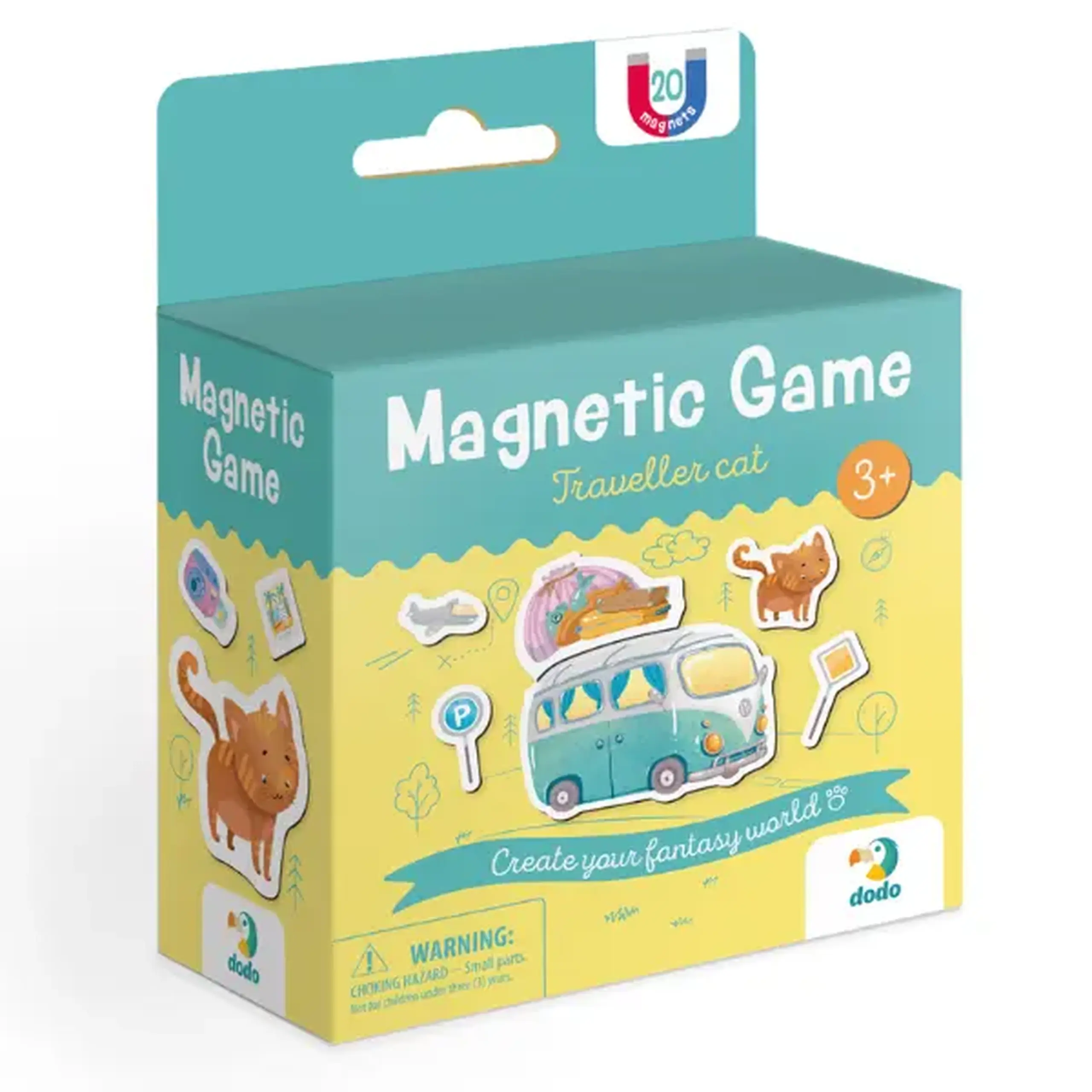 Joc magnetic "Pisicuța călătoare", 20 elem.