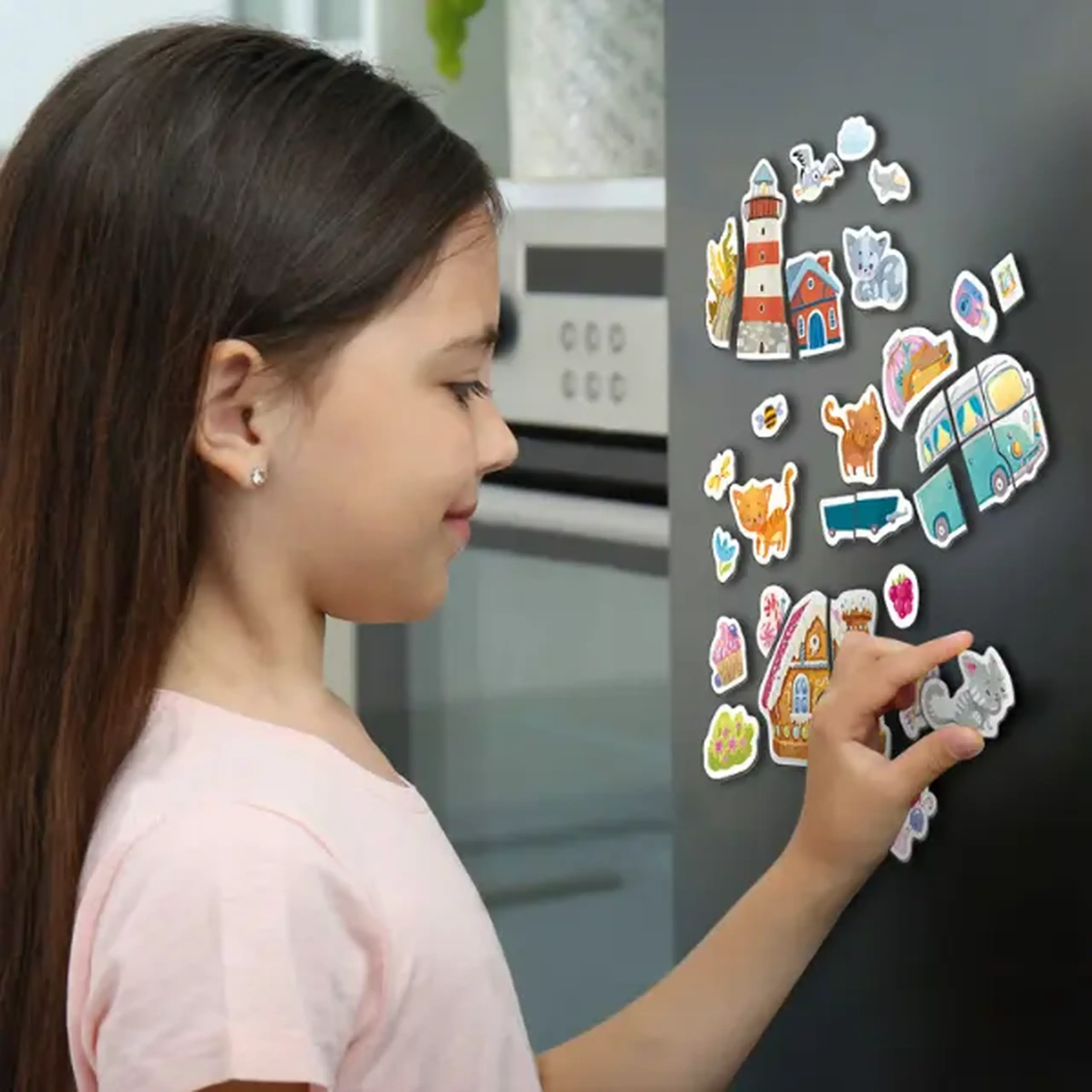 Joc magnetic "Pisicuța călătoare", 20 elem.