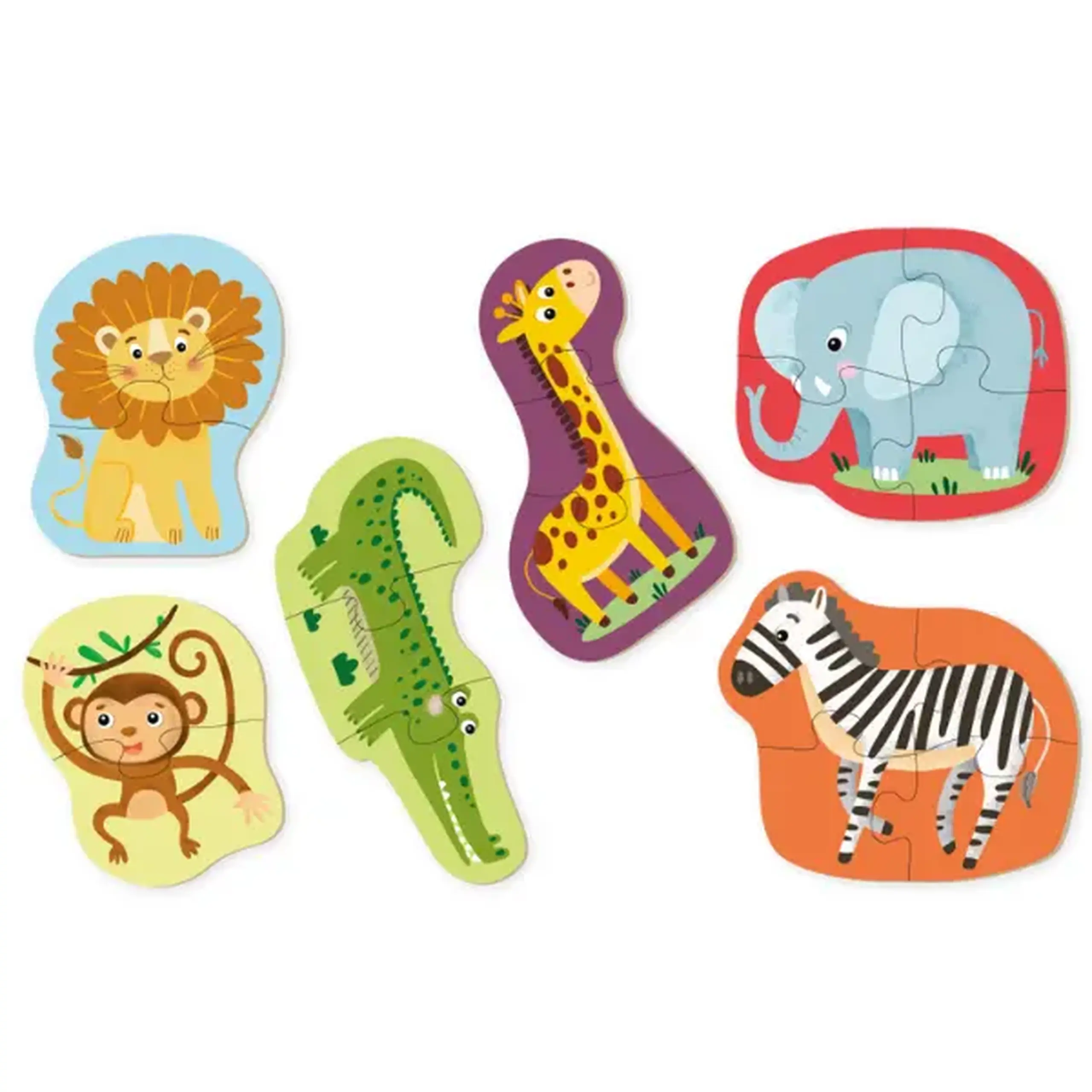Puzzle 6 în 1 "Animale sălbatice"