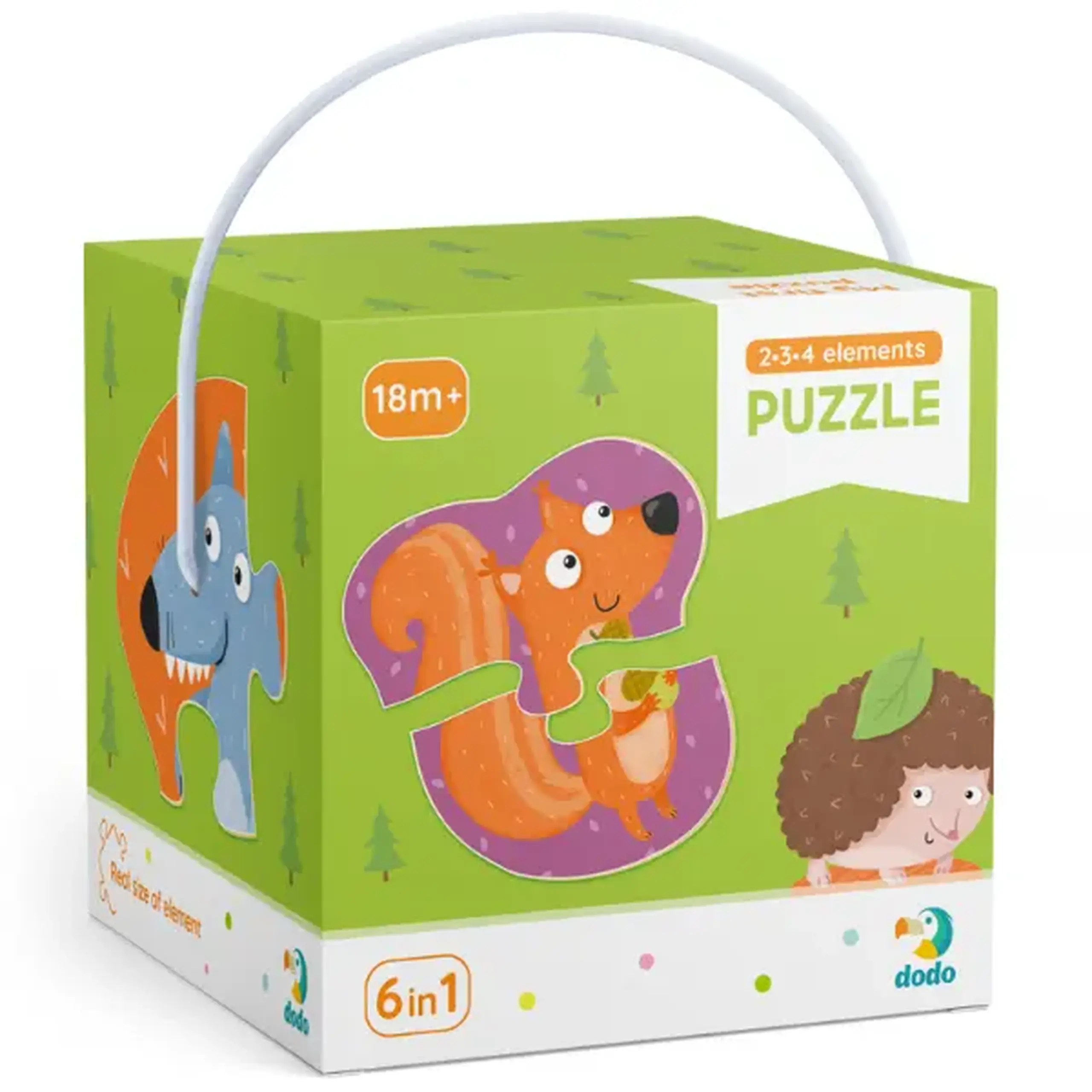 Puzzle 6 în 1 "Animale de pădure"