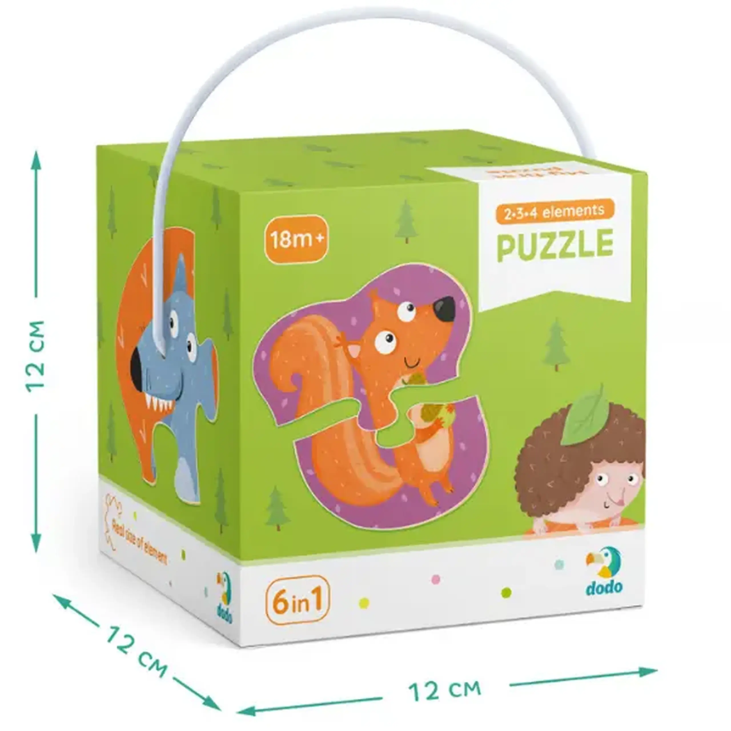 Puzzle 6 în 1 "Animale de pădure"
