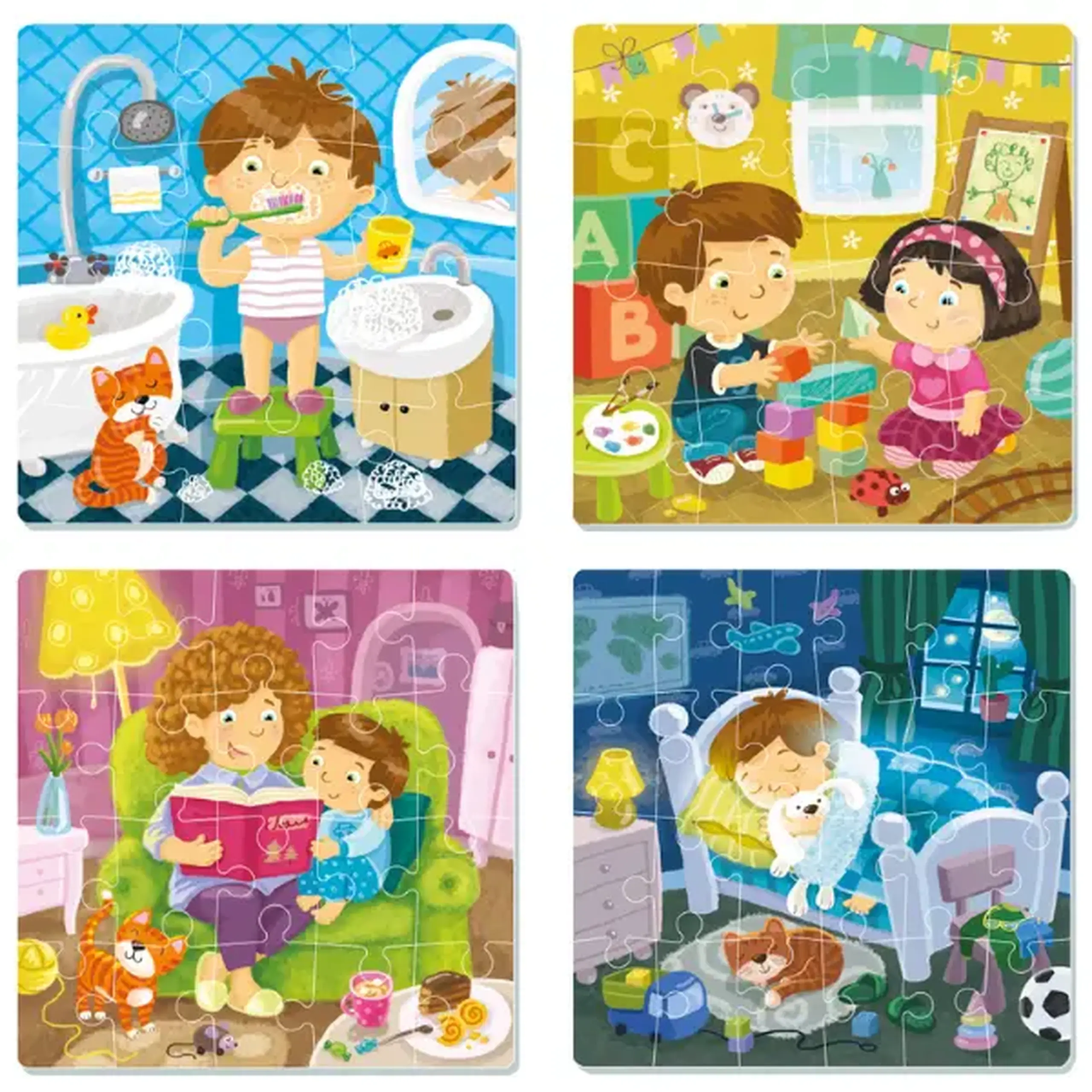 Puzzle 4 în 1 "Ziua mea", 72 elem.