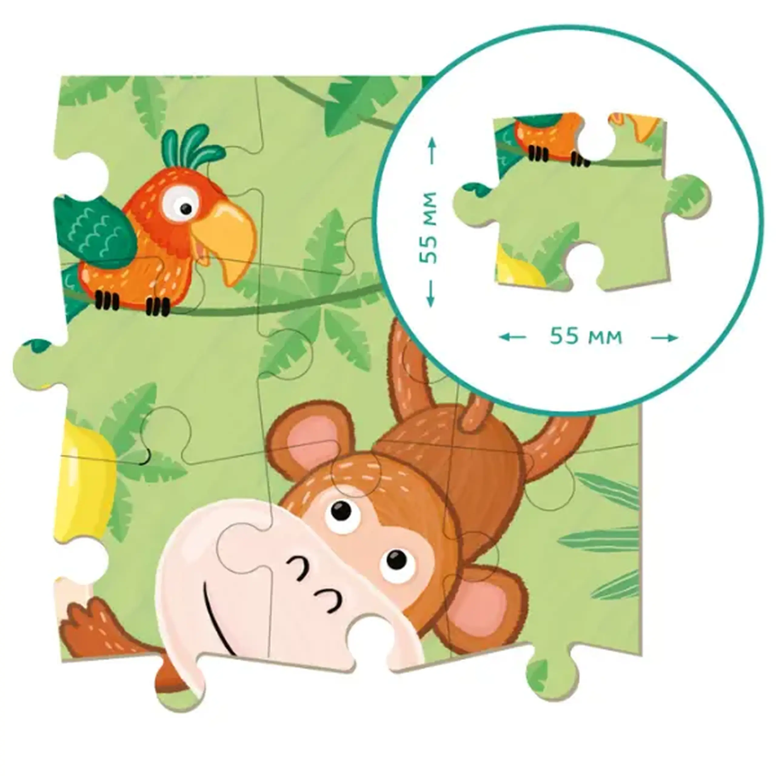 Puzzle "Maimuțică", 16 elem.