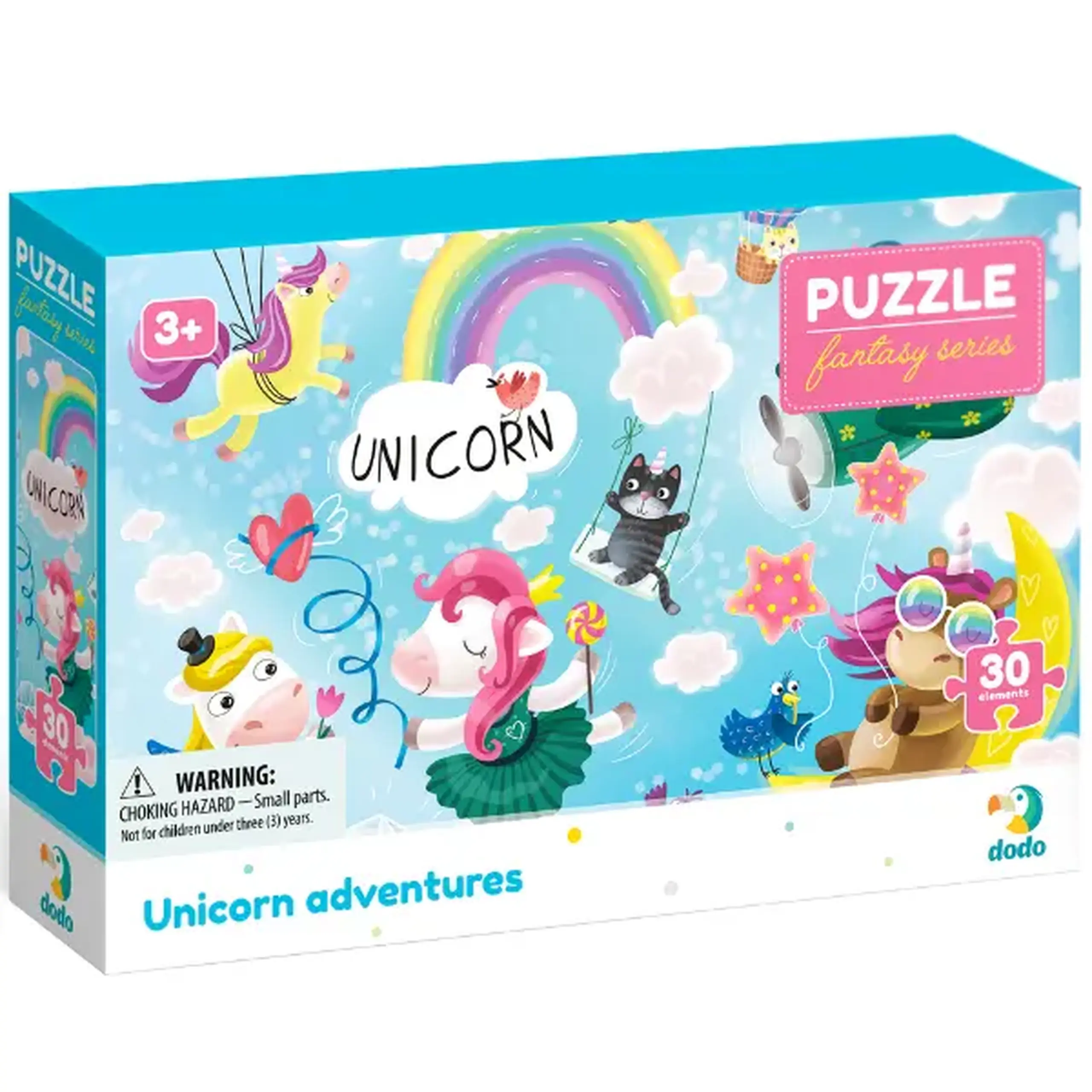 Puzzle "Aventura unicornilor", seria Fantasy, 30 elem.
