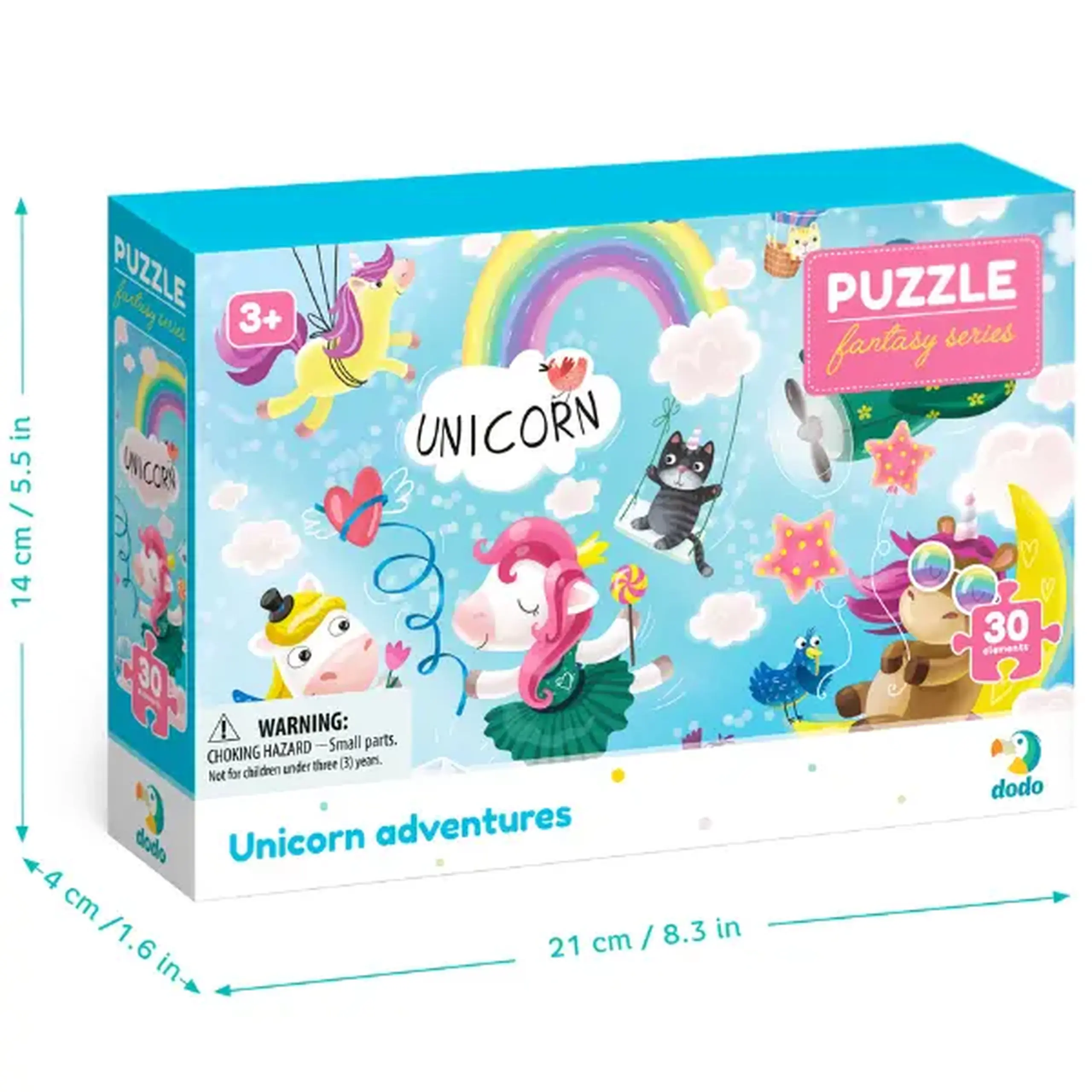 Puzzle "Aventura unicornilor", seria Fantasy, 30 elem.