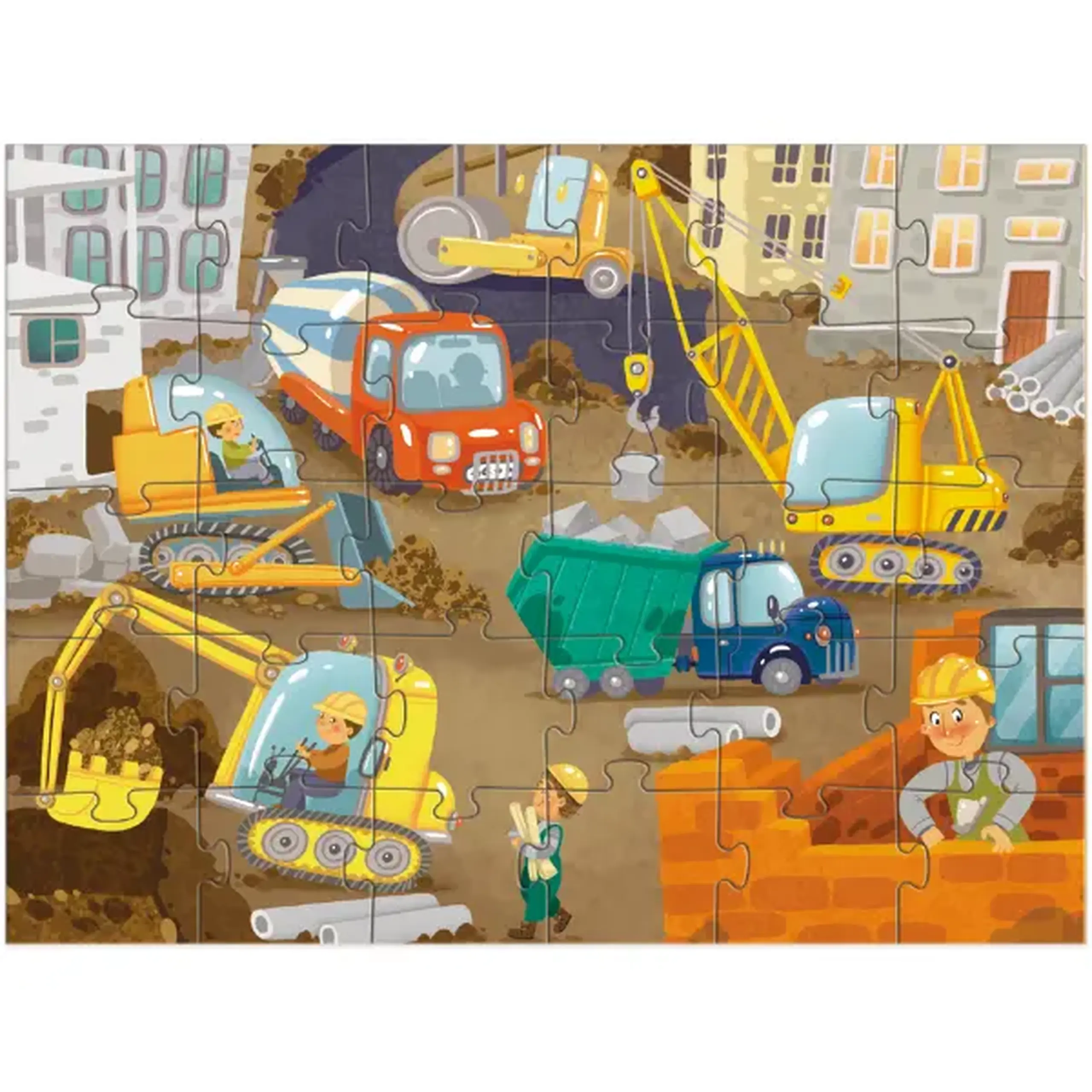 Puzzle "La șantier de construcții", 30 elem.