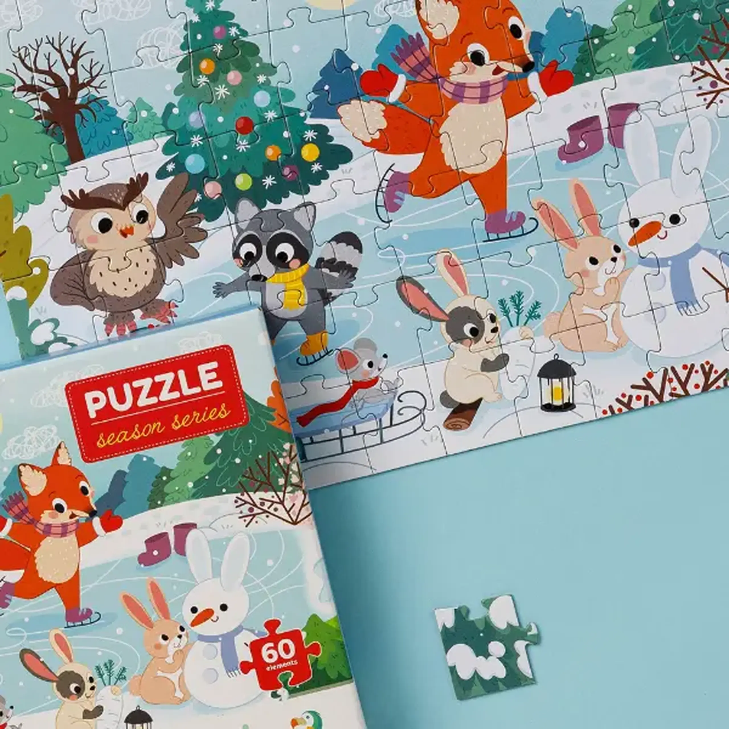Puzzle "Patinoarul magic", seria Anotimpuri, 60 elem.