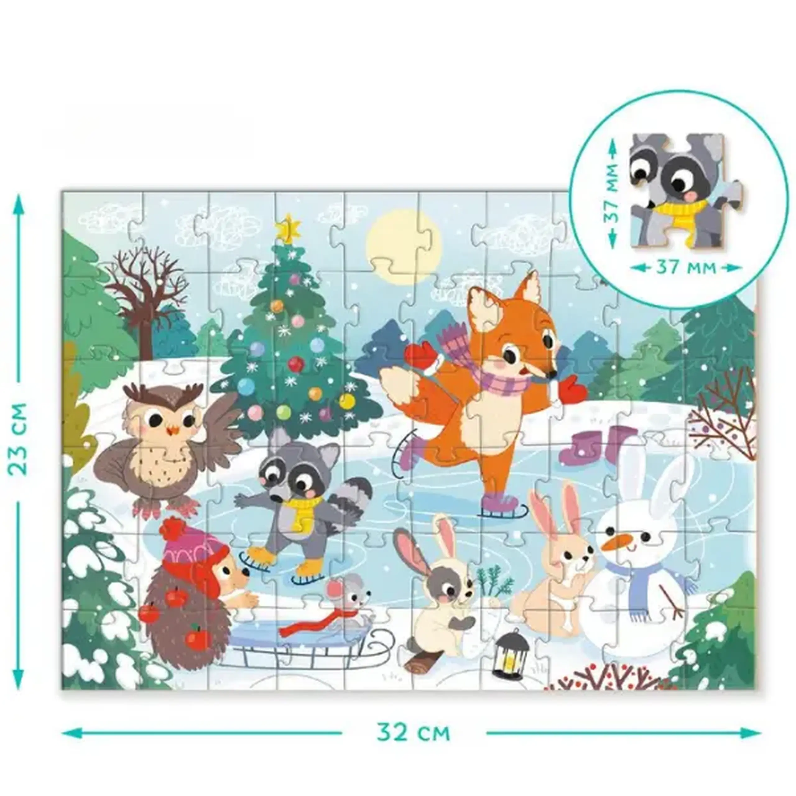 Puzzle "Patinoarul magic", seria Anotimpuri, 60 elem.