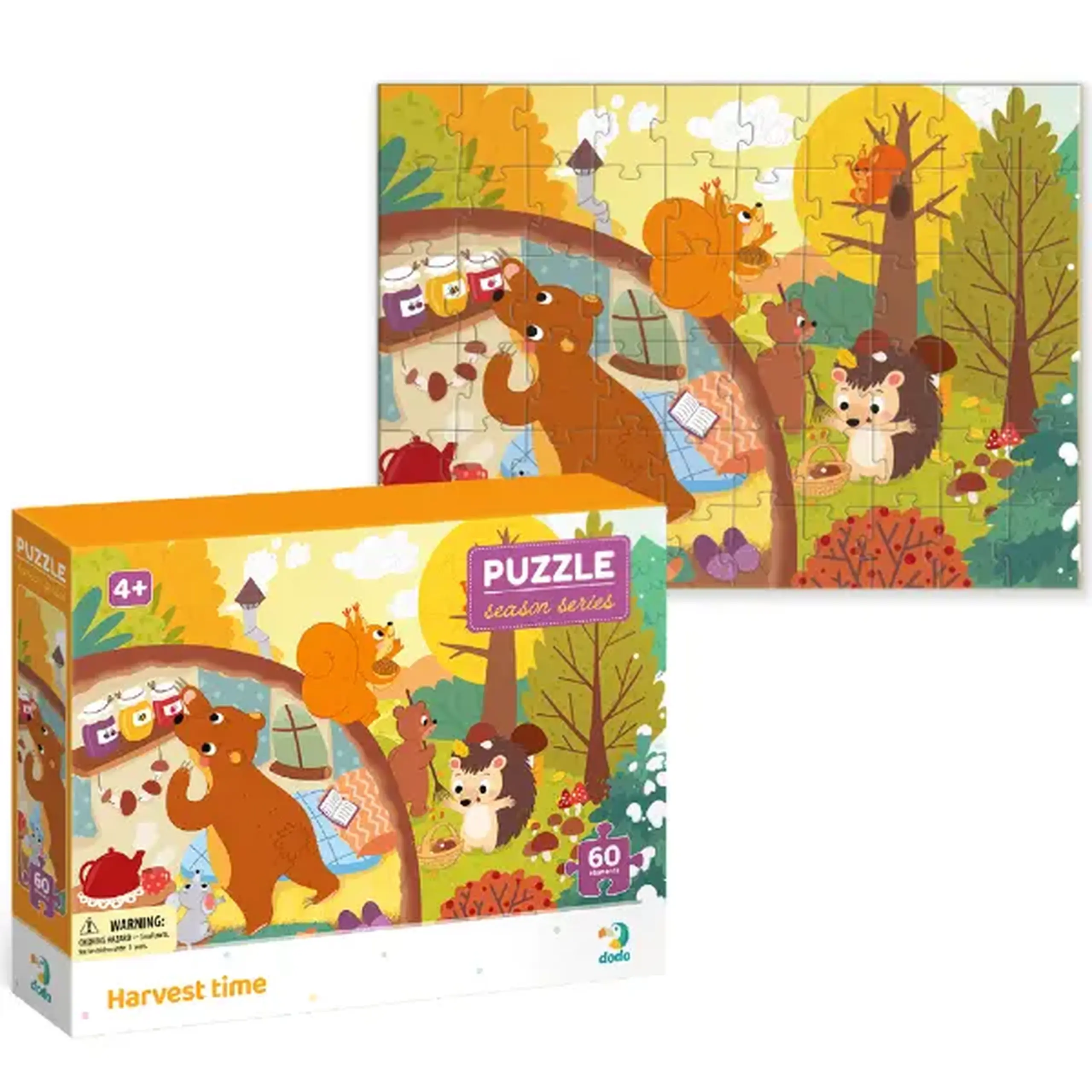 Puzzle "Recoltare în pădure", seria Anotimpuri, 60 elem.
