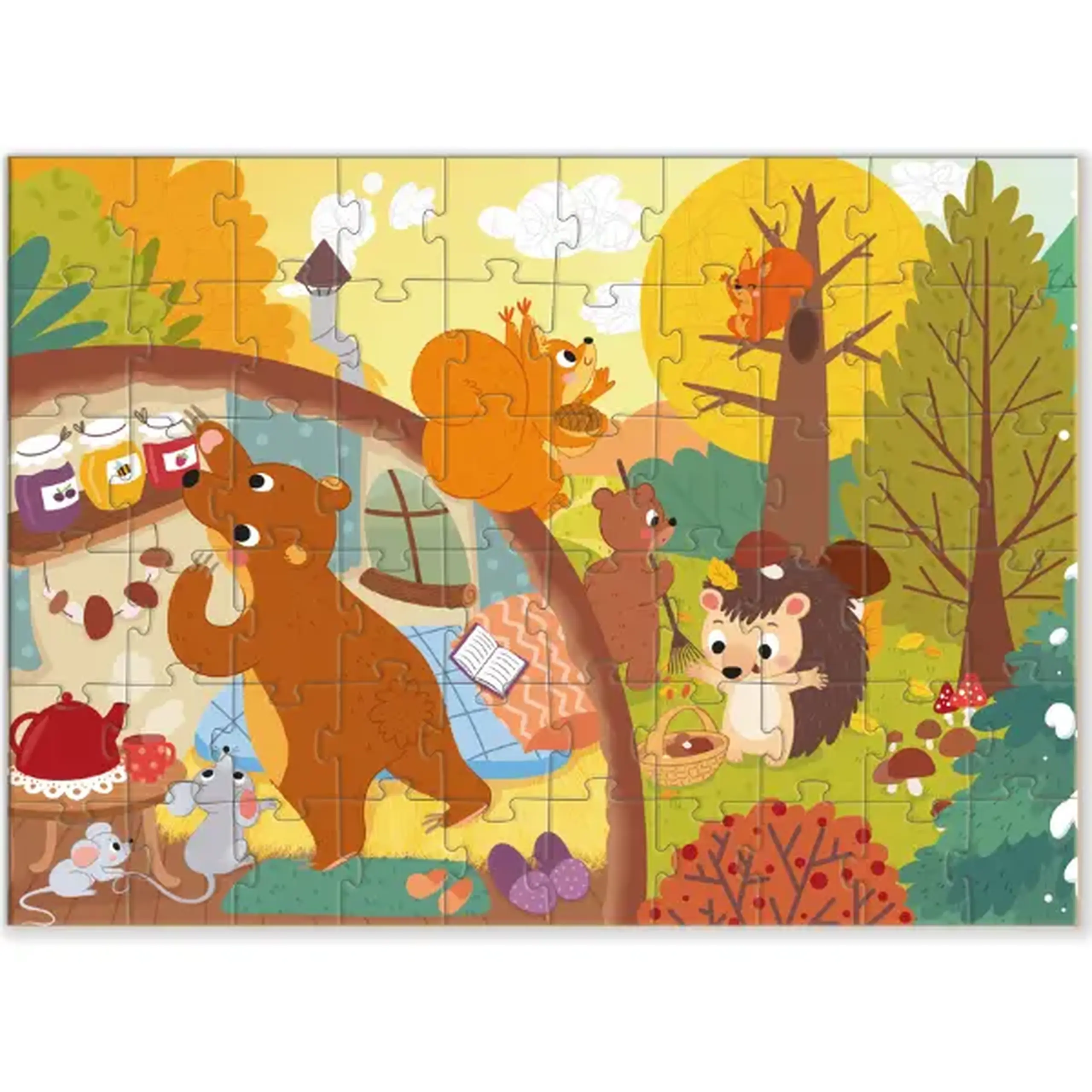 Puzzle "Recoltare în pădure", seria Anotimpuri, 60 elem.