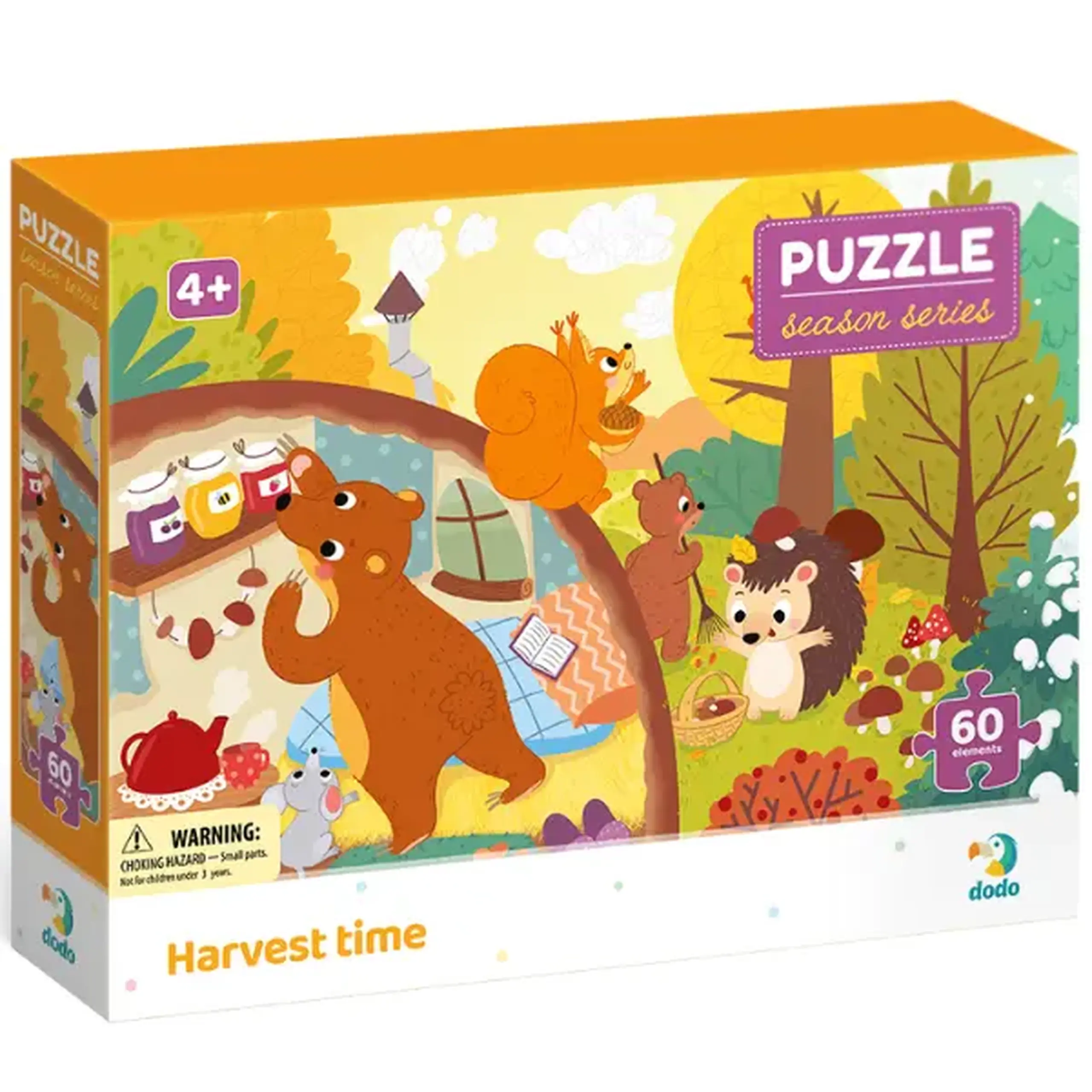 Puzzle "Recoltare în pădure", seria Anotimpuri, 60 elem.