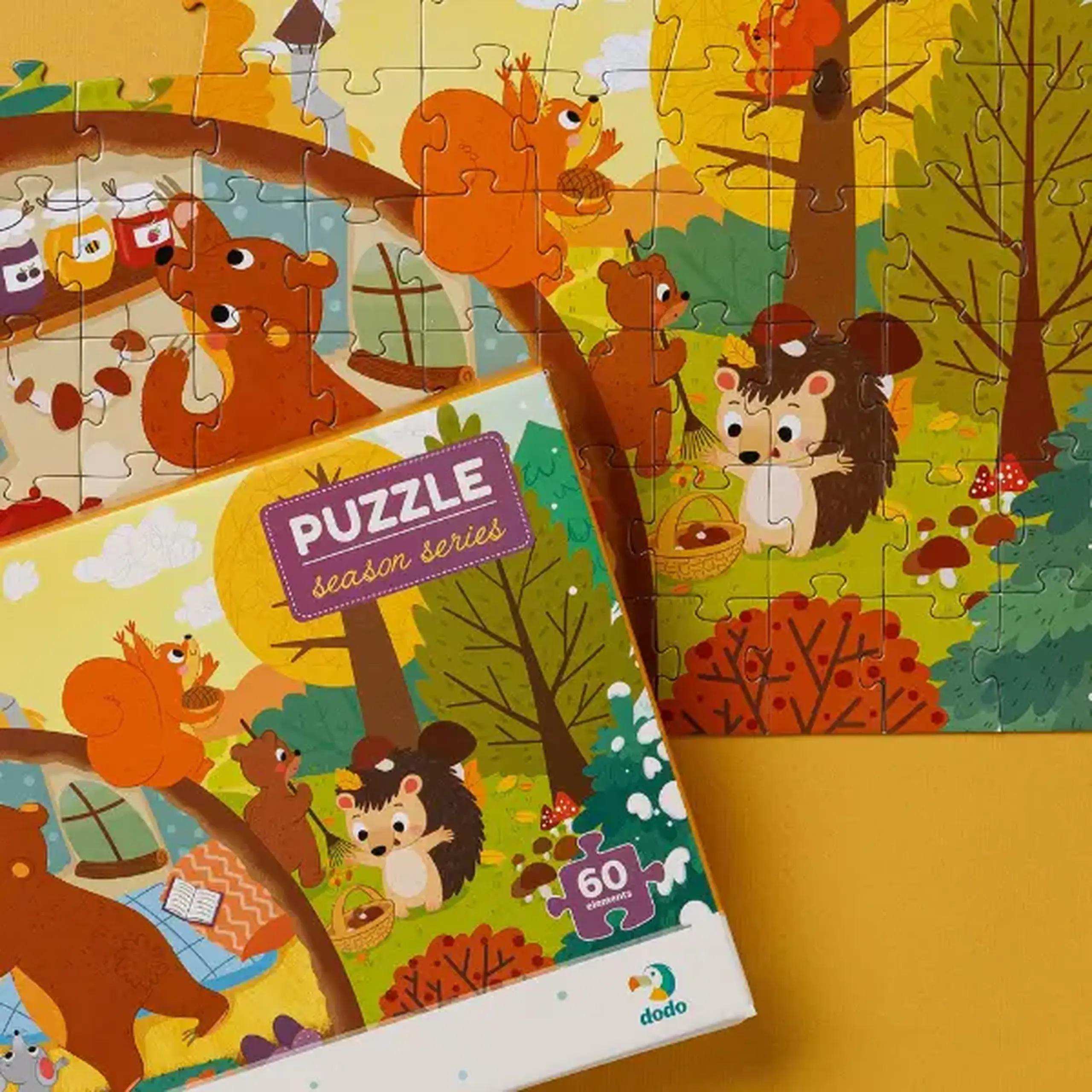 Puzzle "Recoltare în pădure", seria Anotimpuri, 60 elem.