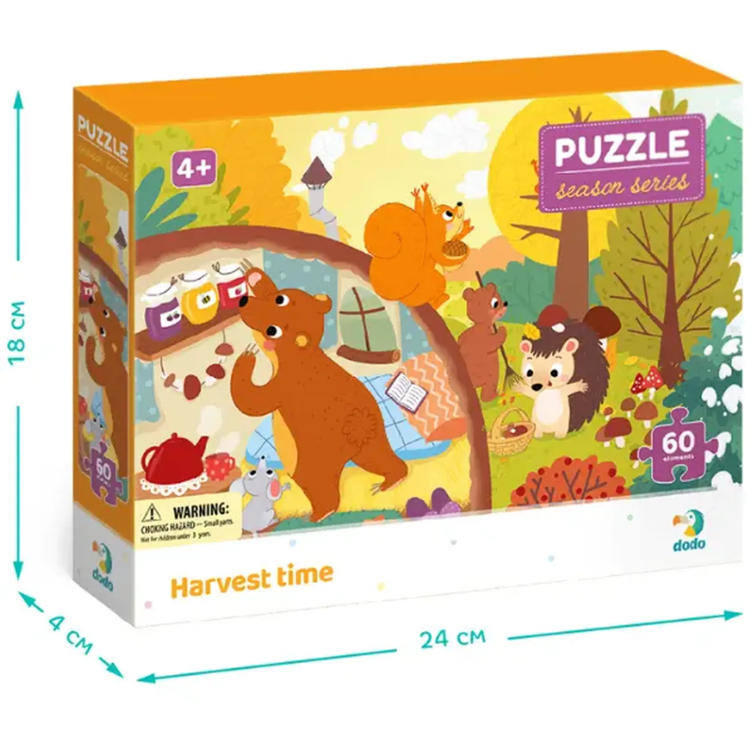 Puzzle "Recoltare în pădure", seria Anotimpuri, 60 elem.