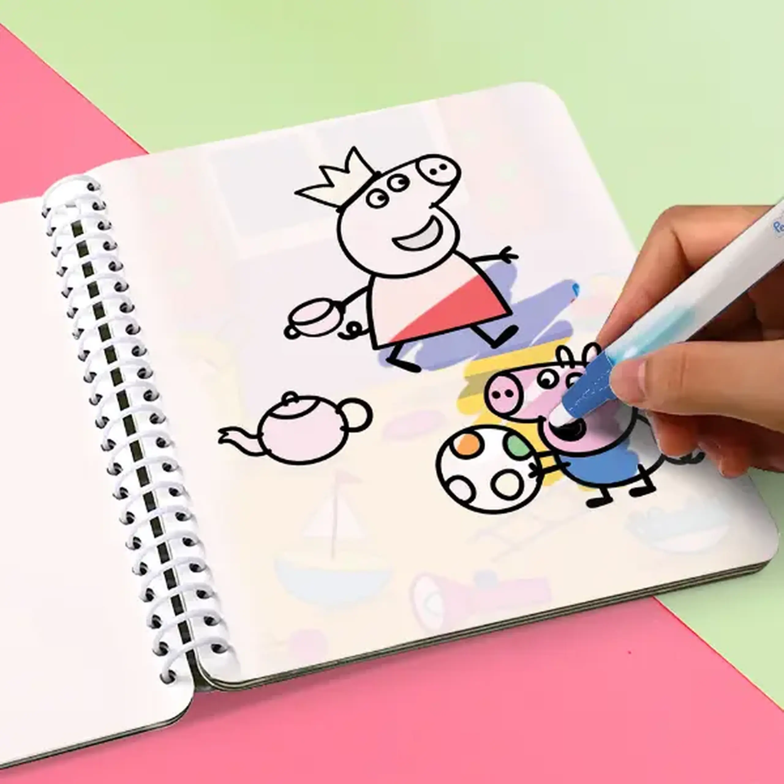 Set de colorat cu apă "Peppa", seria Peppa Pig, 8 pagini