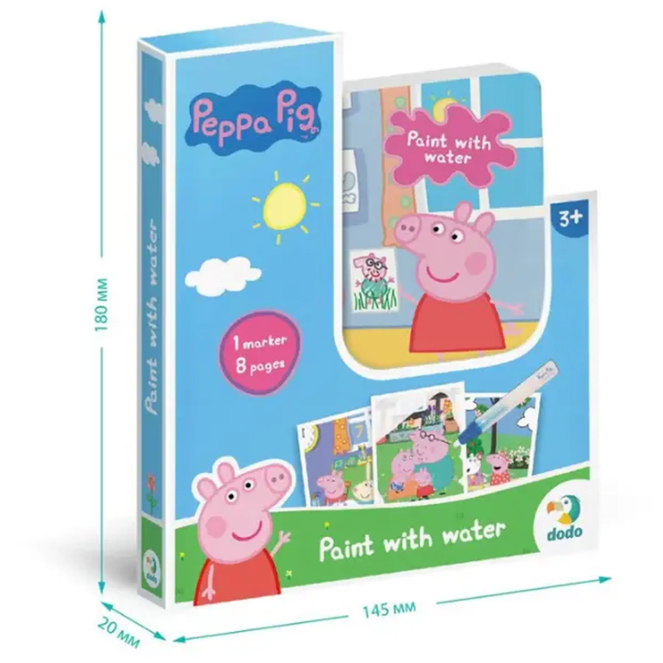 Set de colorat cu apă "Peppa", seria Peppa Pig, 8 pagini