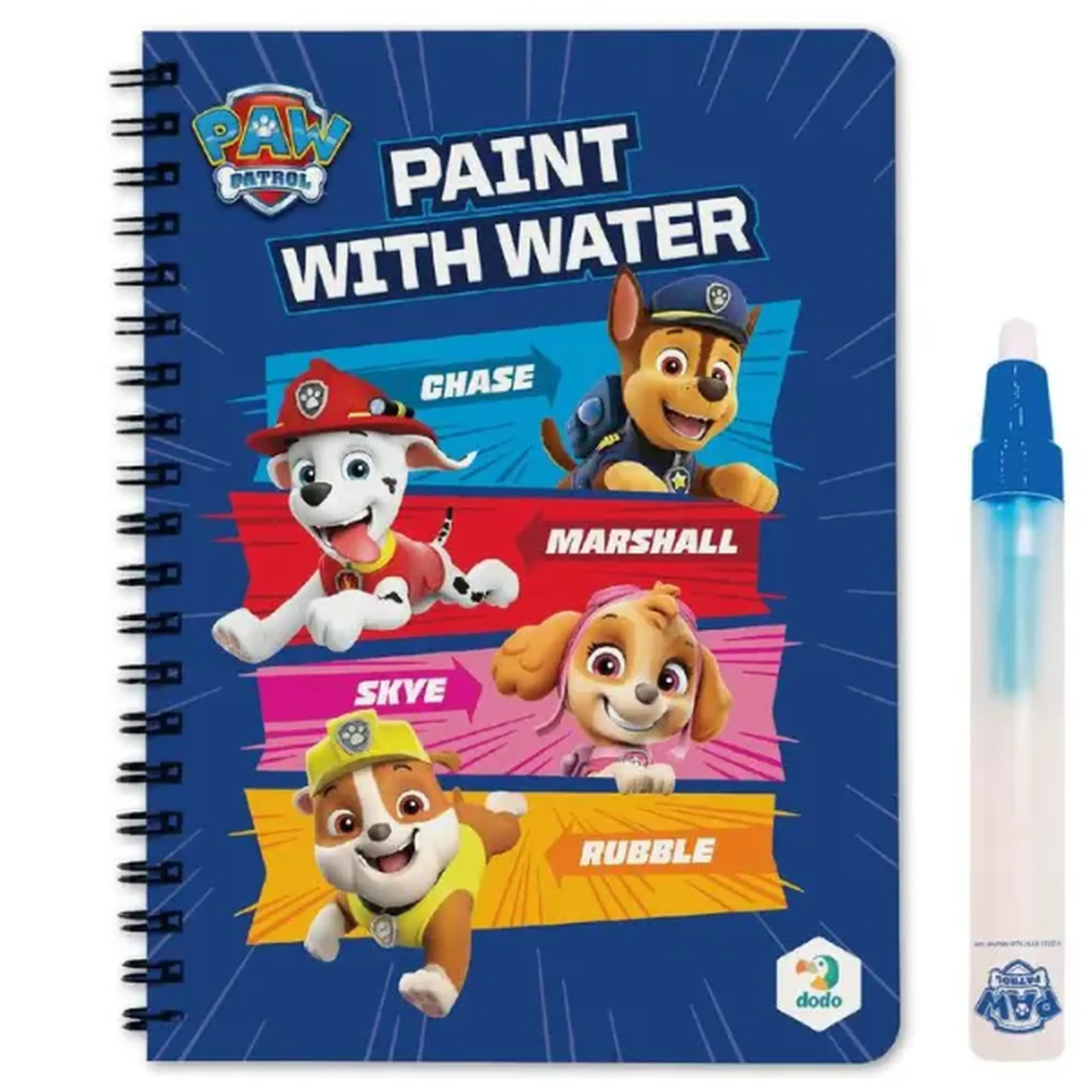 Set de colorat cu apă "Cățeluși", seria Patrula cățelușilor, 8 pagini