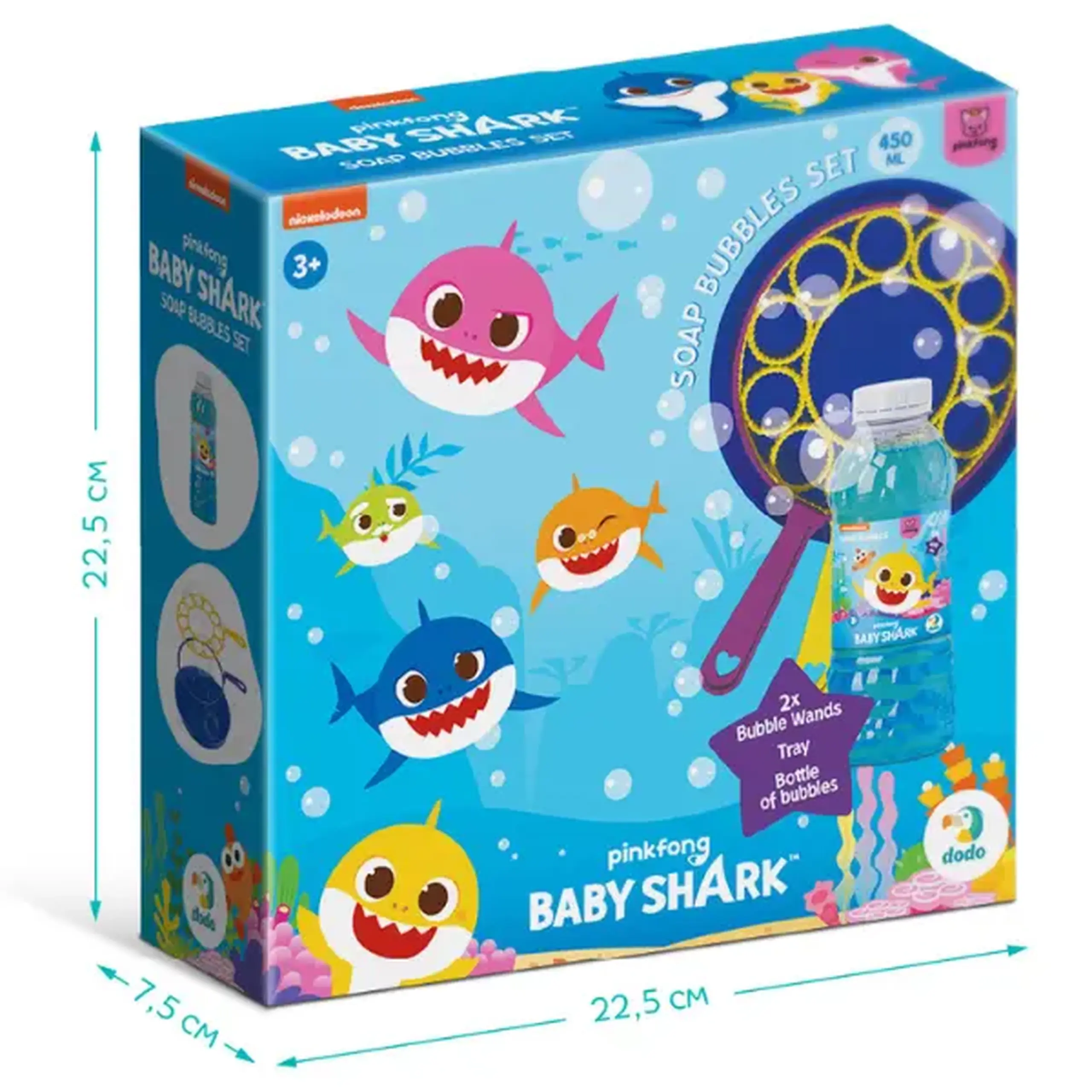 Set pentru baloane de săpun "Baby Shark", 450 ml