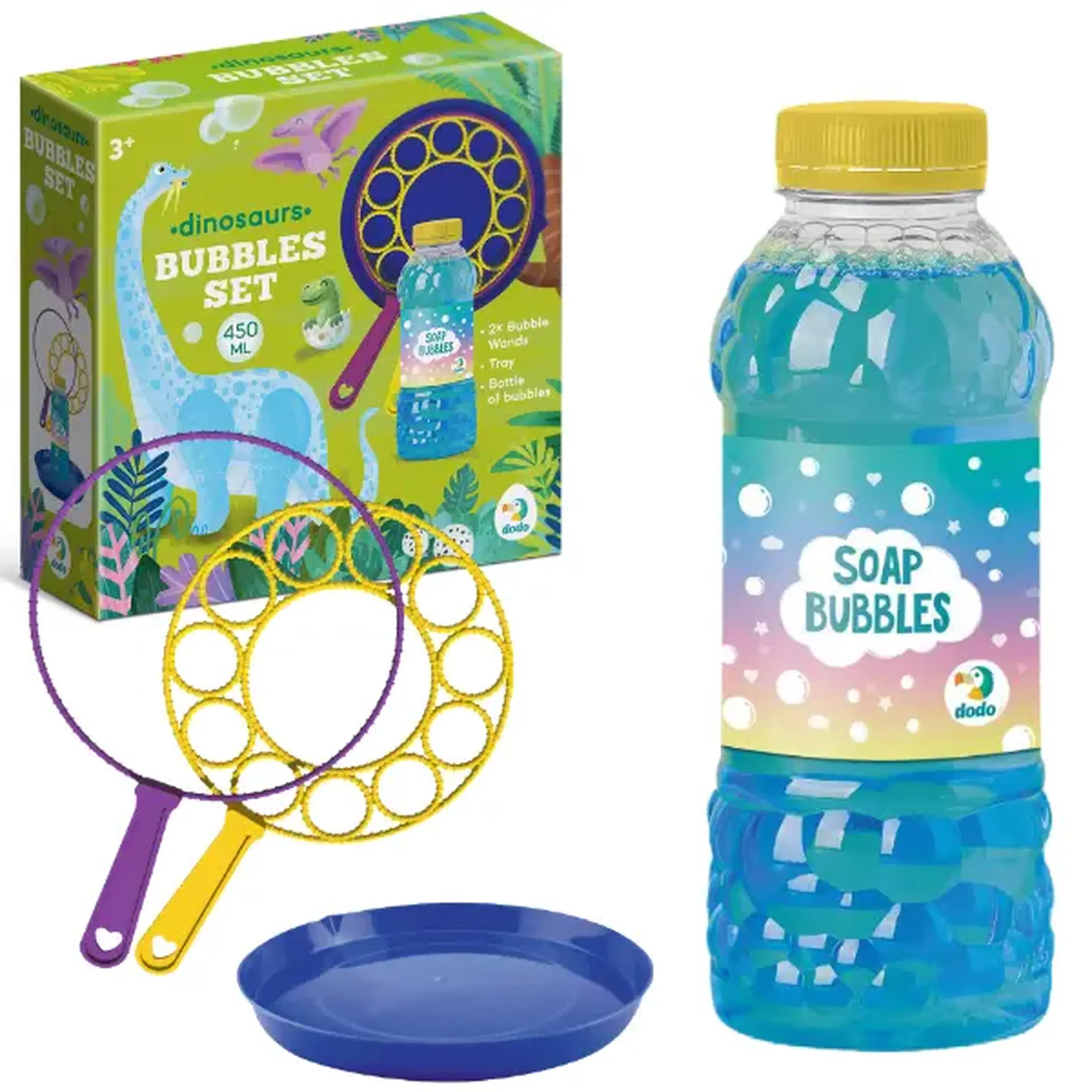 Set pentru baloane de săpun "Dinozauri", 450 ml