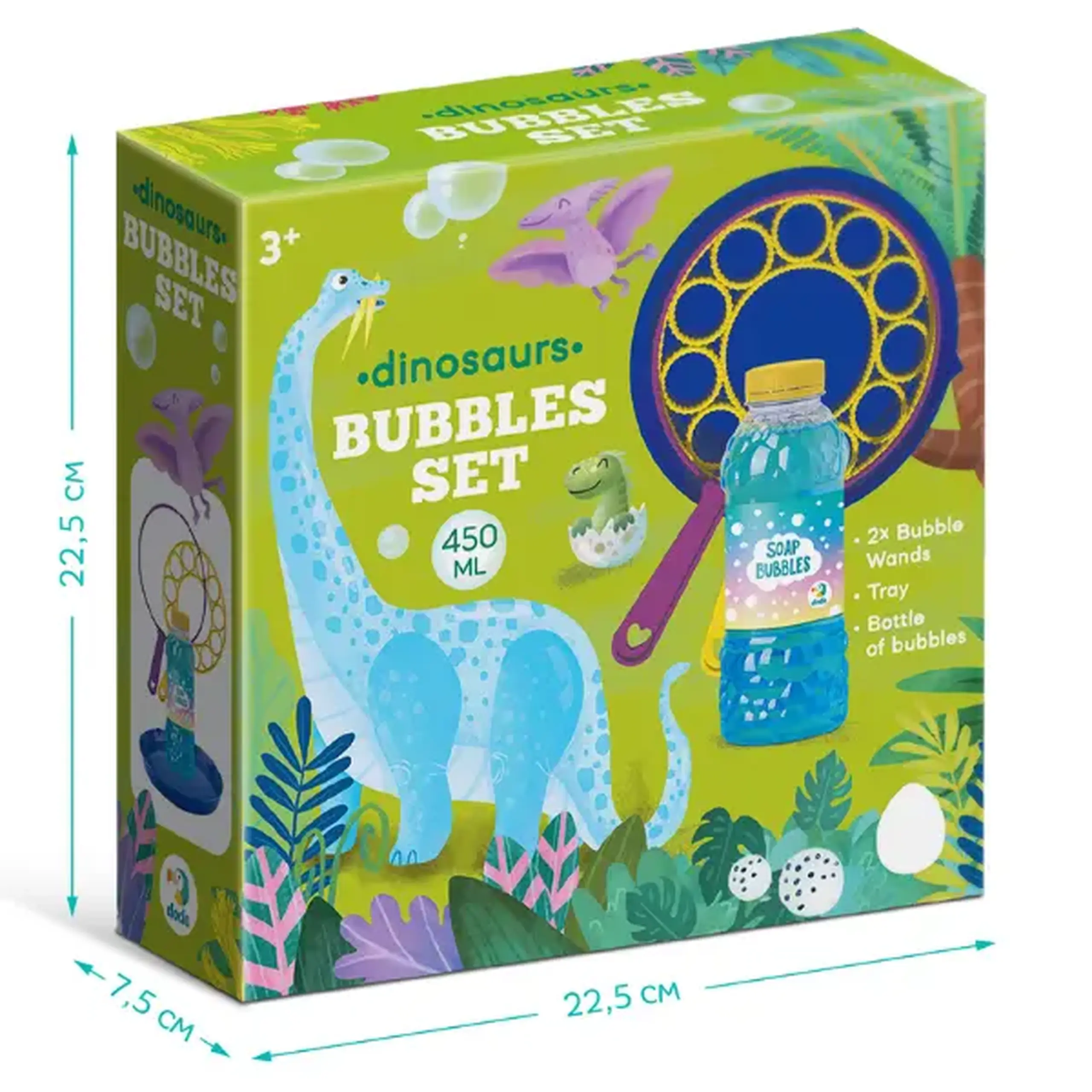 Set pentru baloane de săpun "Dinozauri", 450 ml