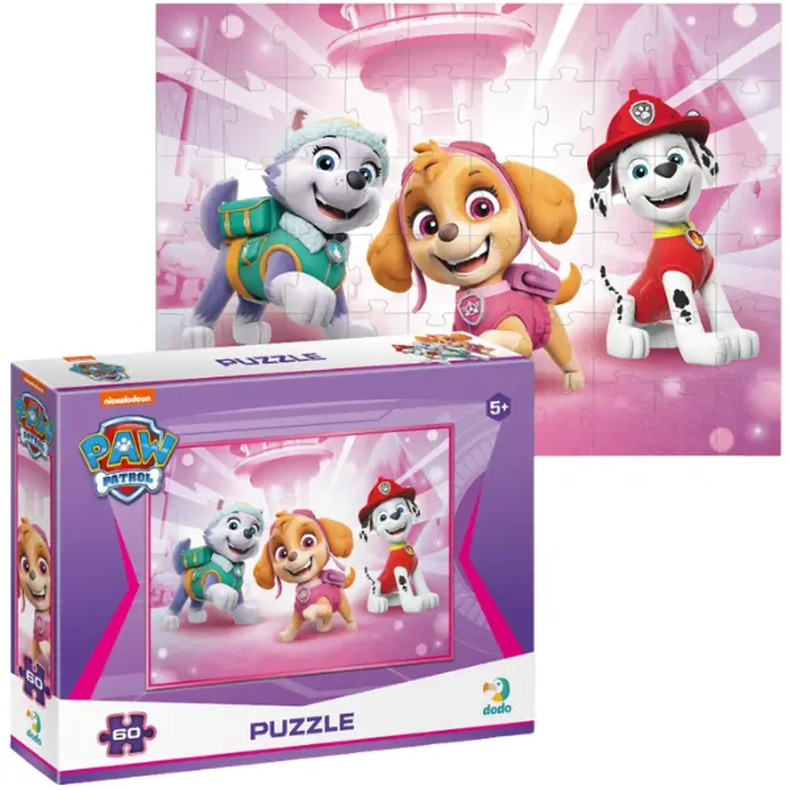 Puzzle "Everest, Skye și Marshall", seria Patrula cățelușilor, 60 elem.