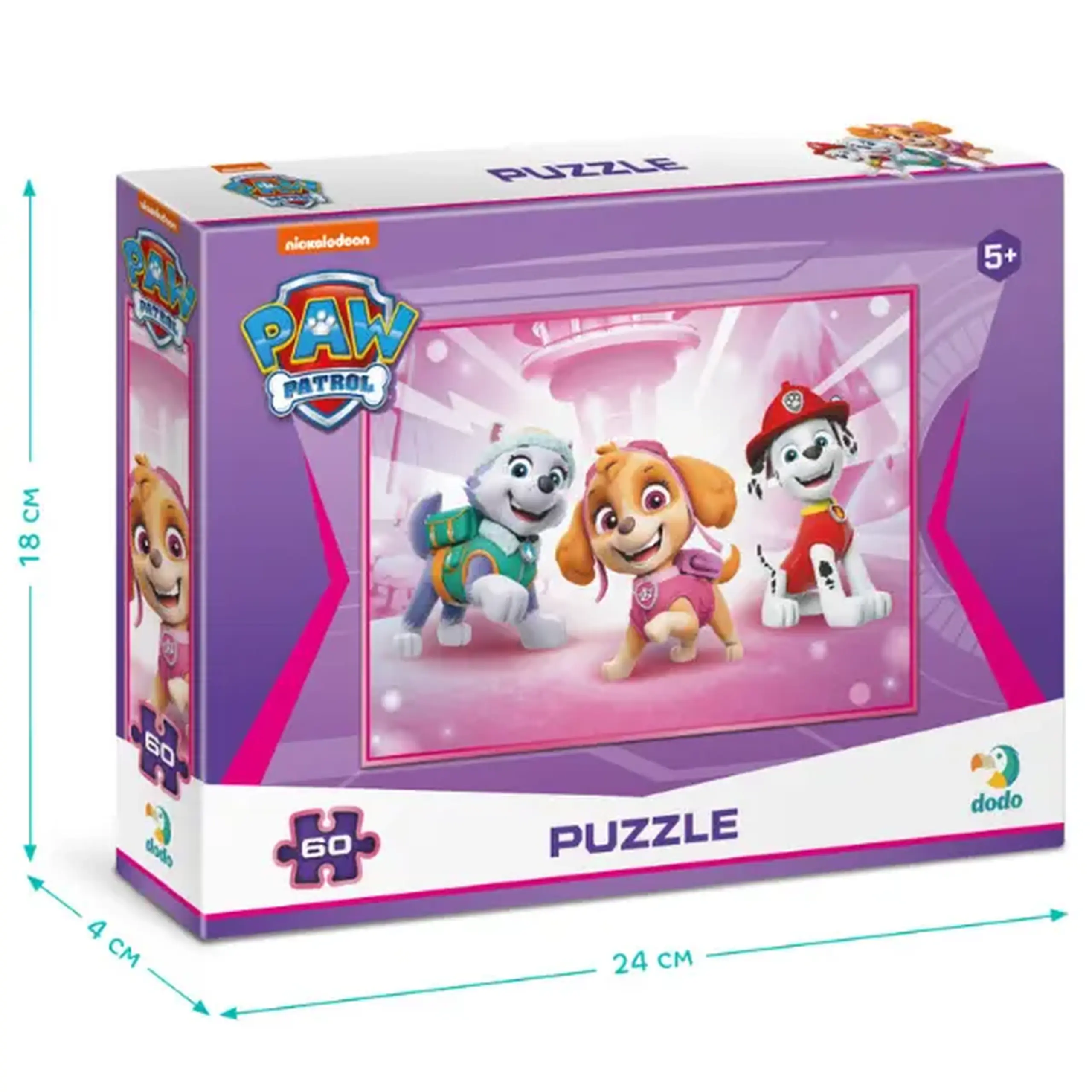 Puzzle "Everest, Skye și Marshall", seria Patrula cățelușilor, 60 elem.