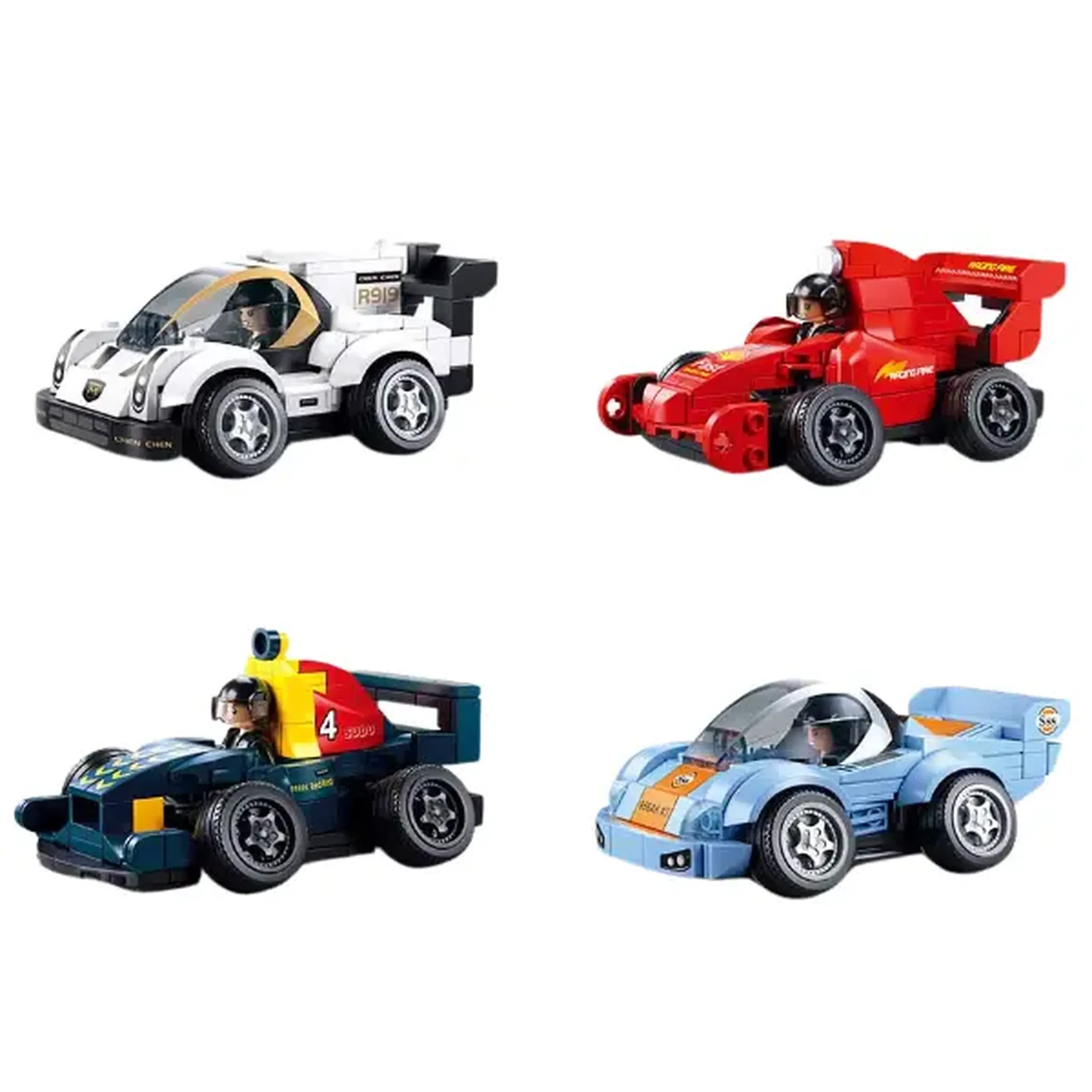 Set de construcție ”Automobil de raliu", 4 modele, de la 151 pînă la 164 elem.