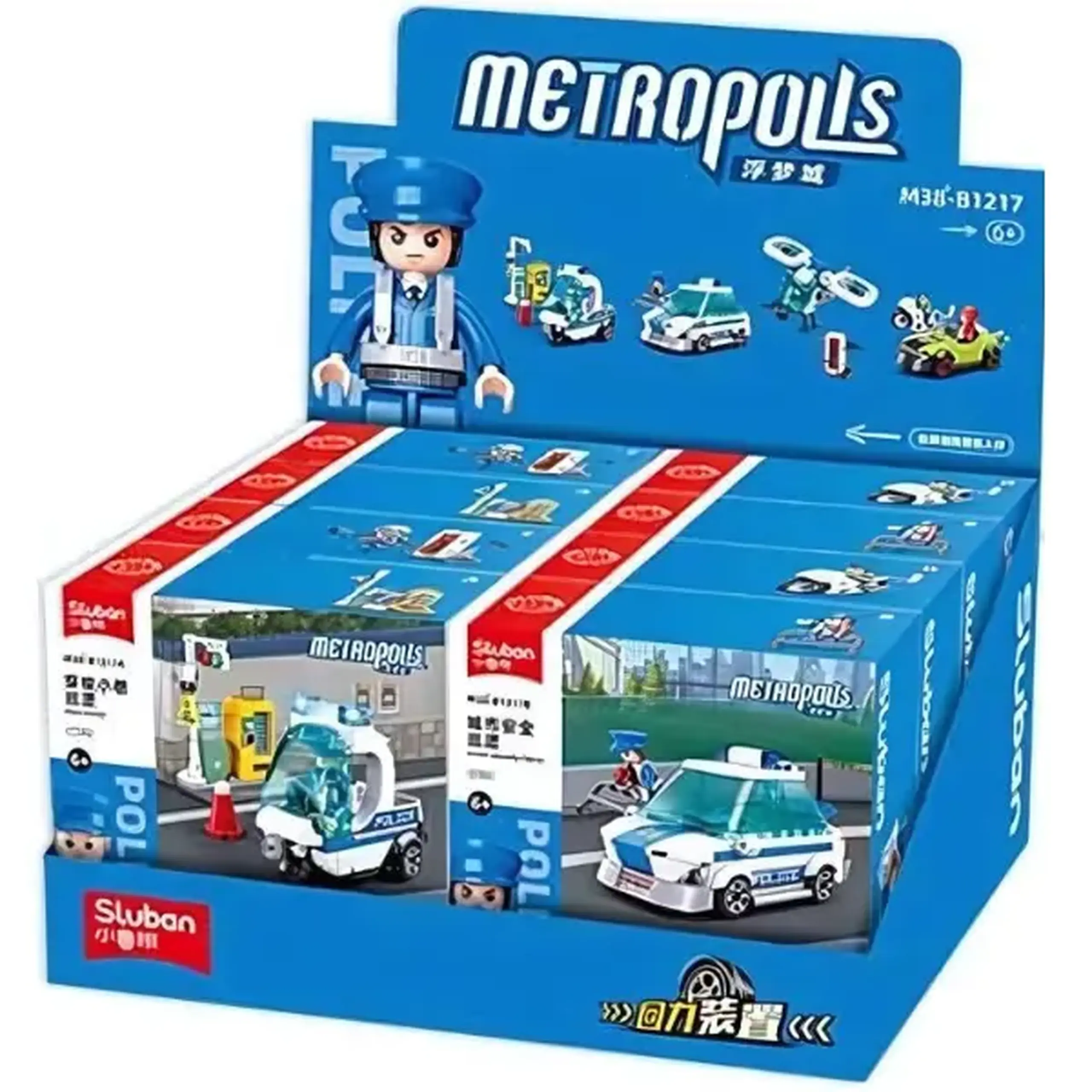 Set de construcție ”Poliția de patrulare", 4 modele, de la 97 pînă la 135 elem.