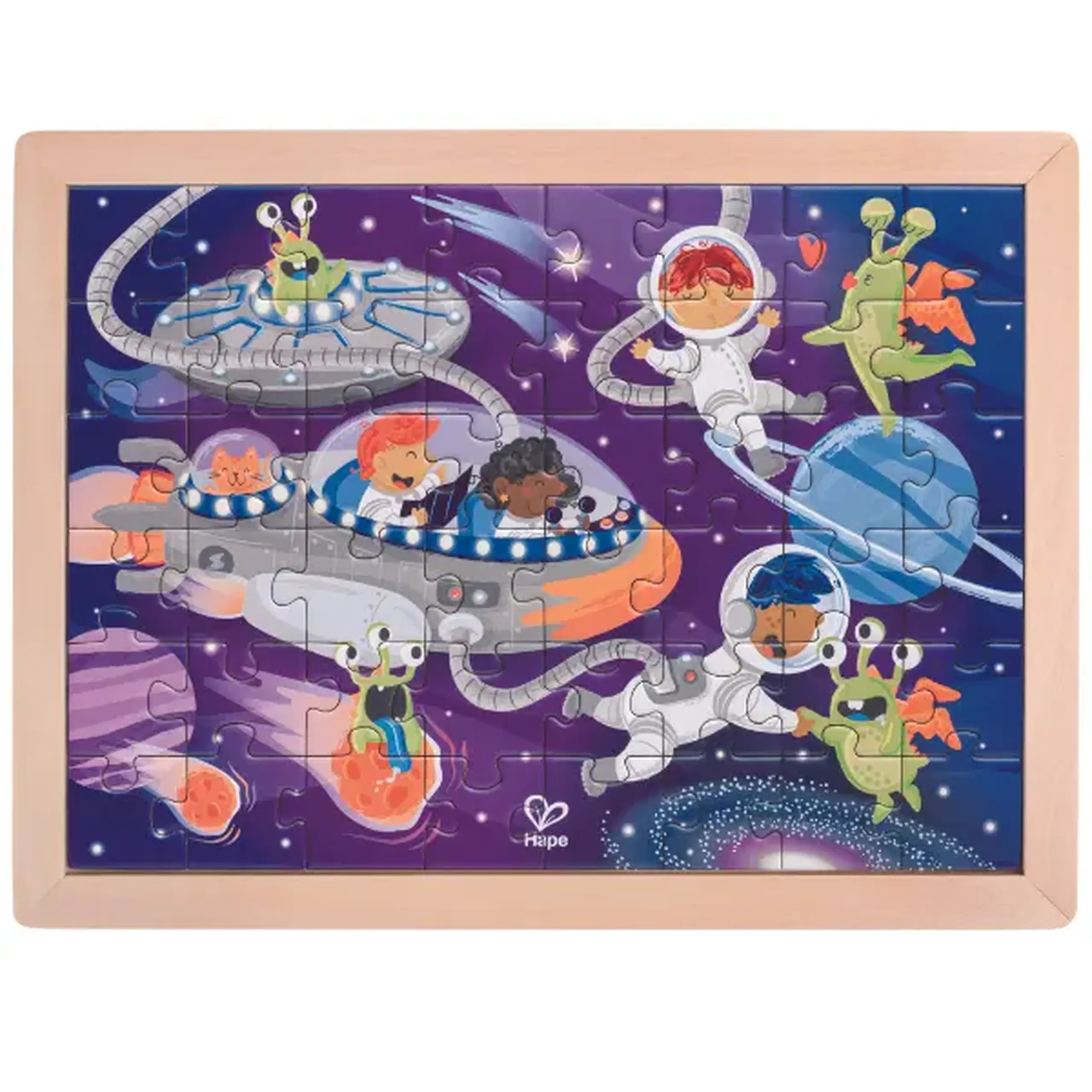 Puzzle 2 în 1 "Prieteni cosmici"