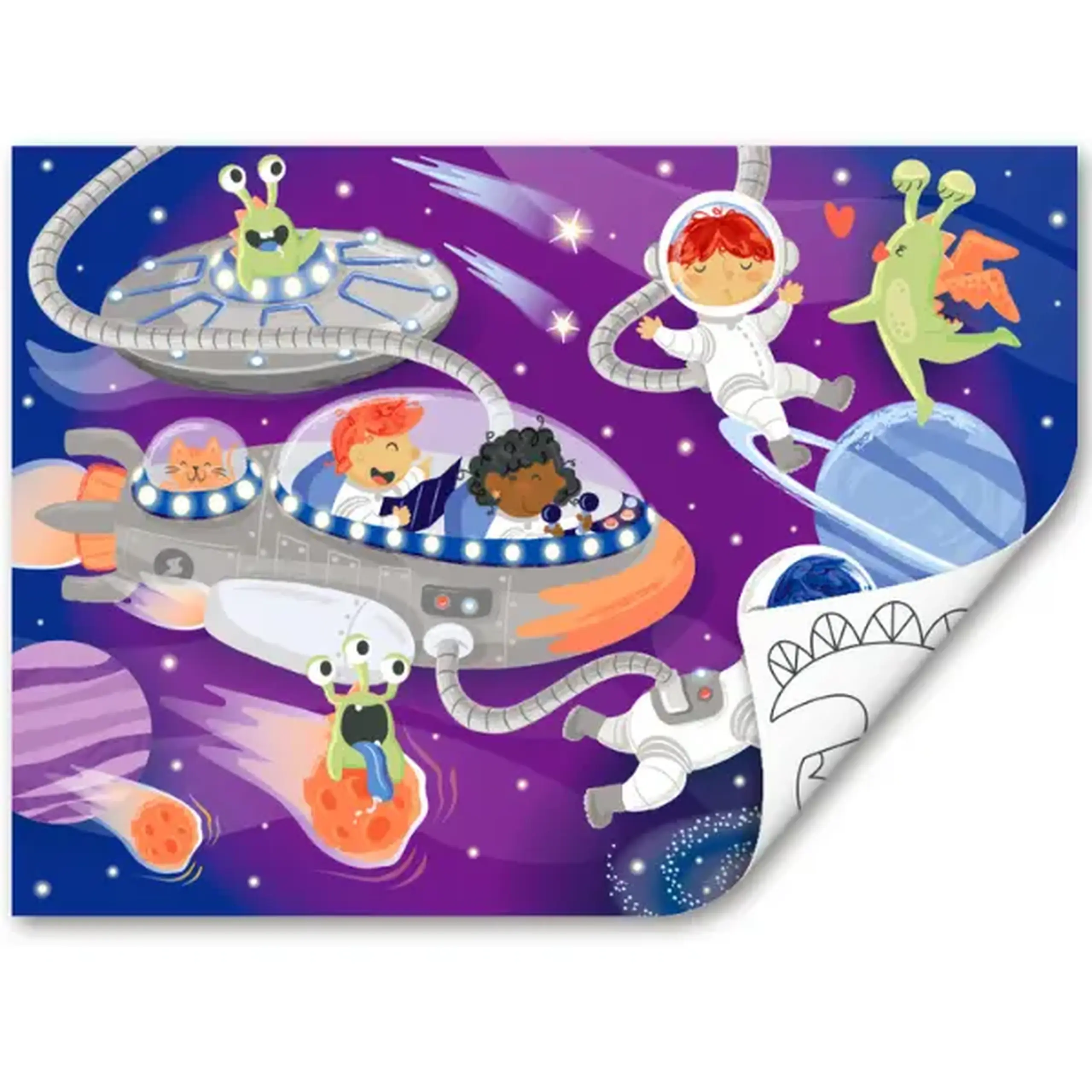 Puzzle 2 în 1 "Prieteni cosmici"