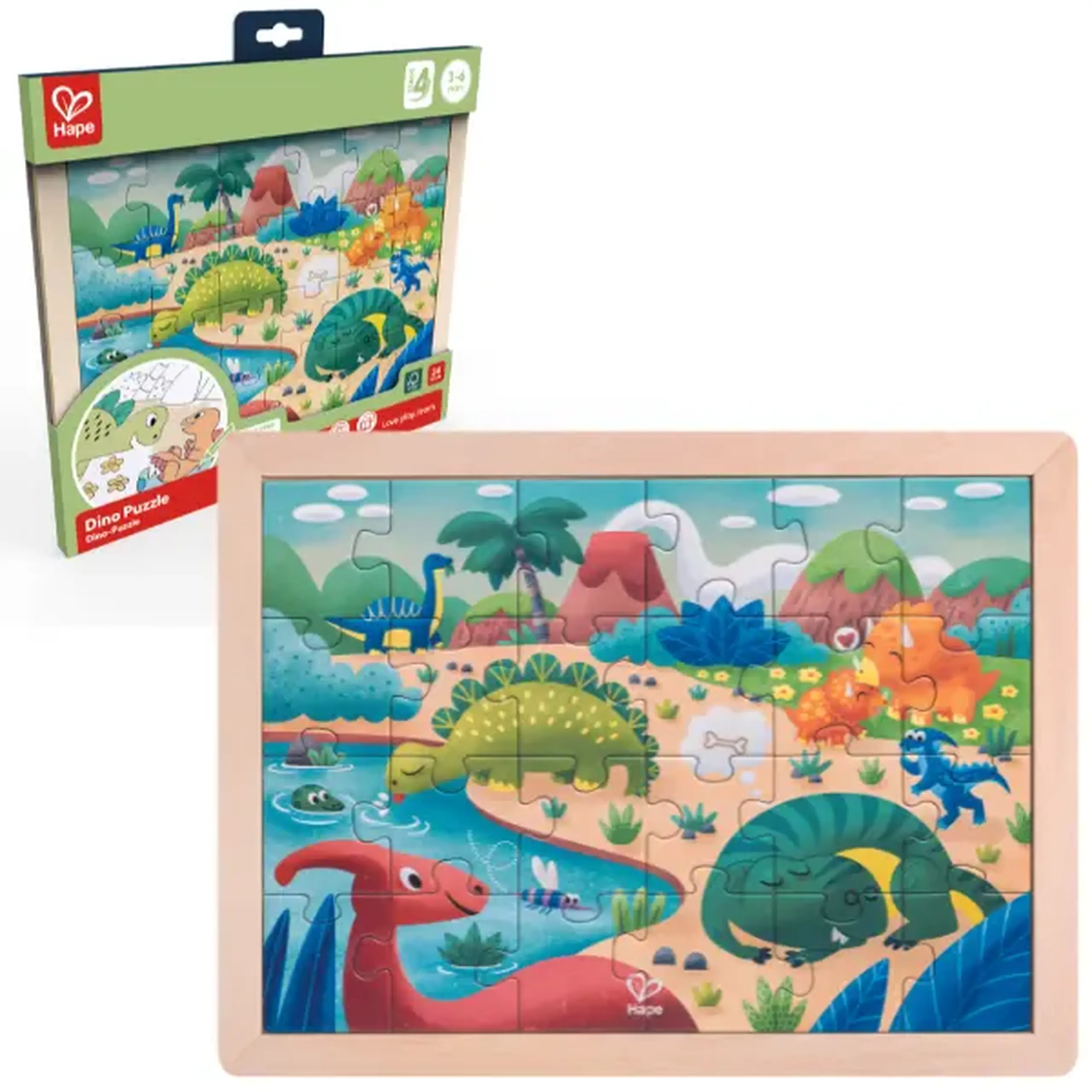 Puzzle 2 în 1 "Dinozauri"