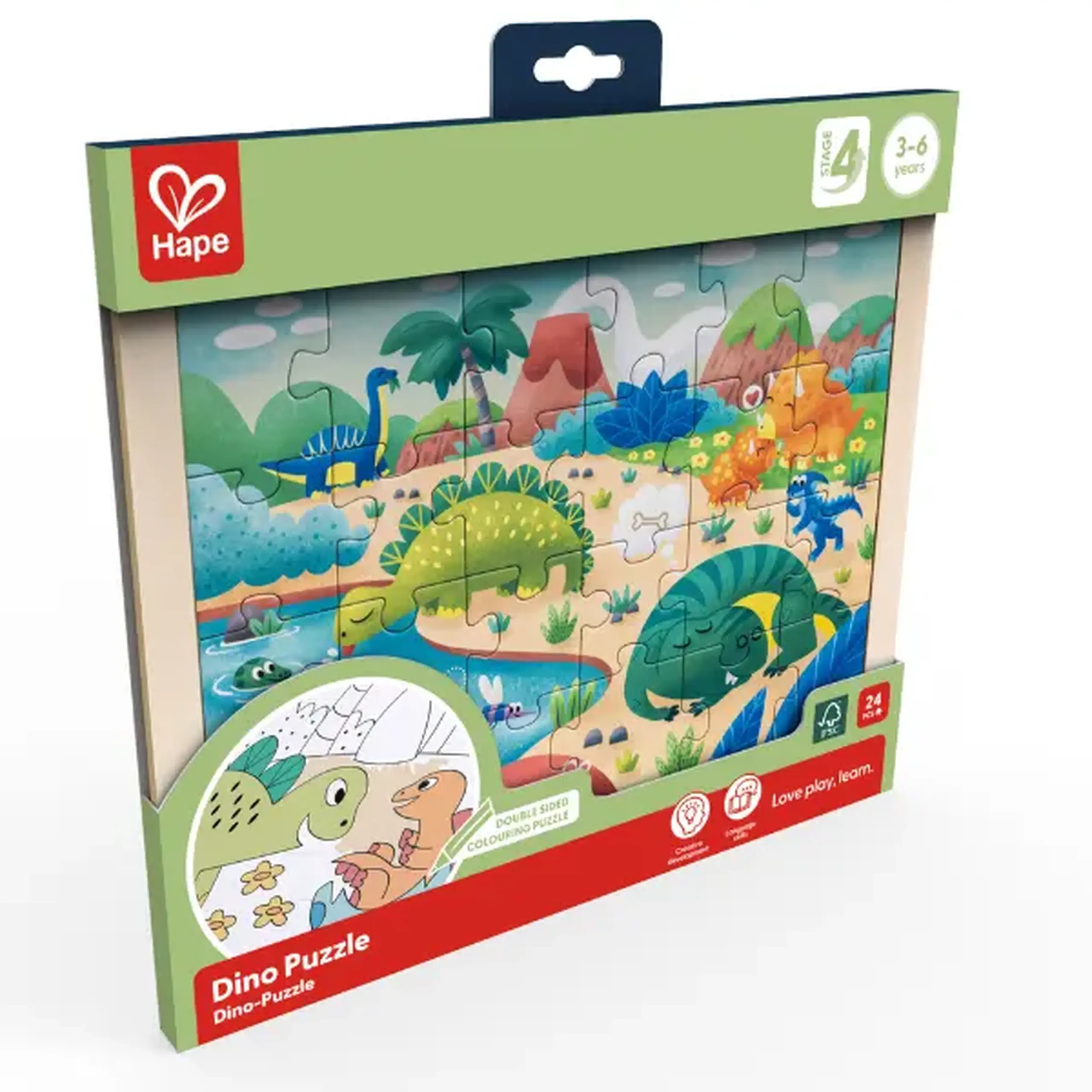 Puzzle 2 în 1 "Dinozauri"