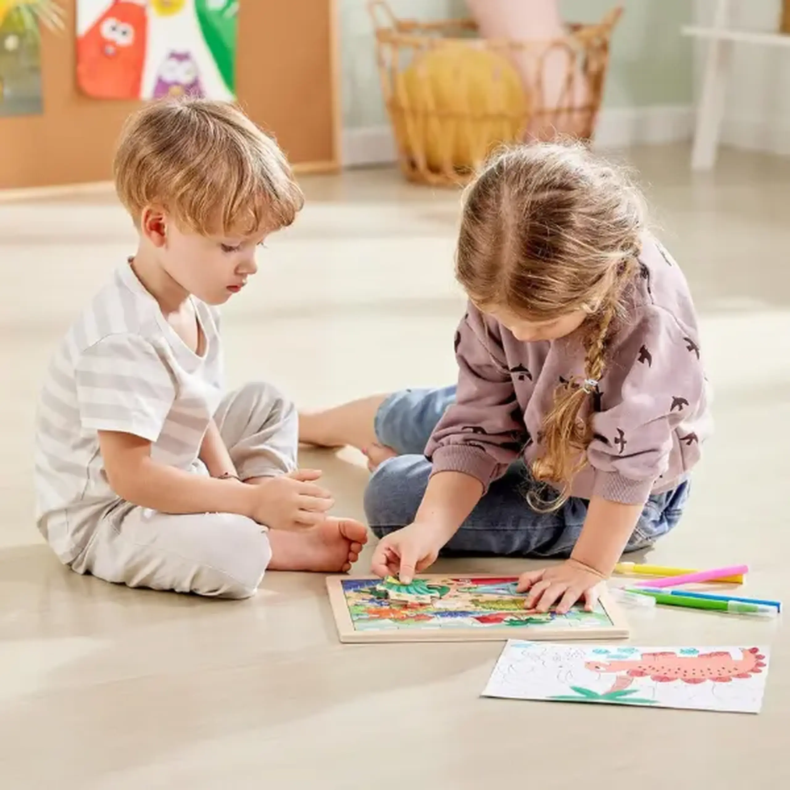 Puzzle 2 în 1 "Dinozauri"