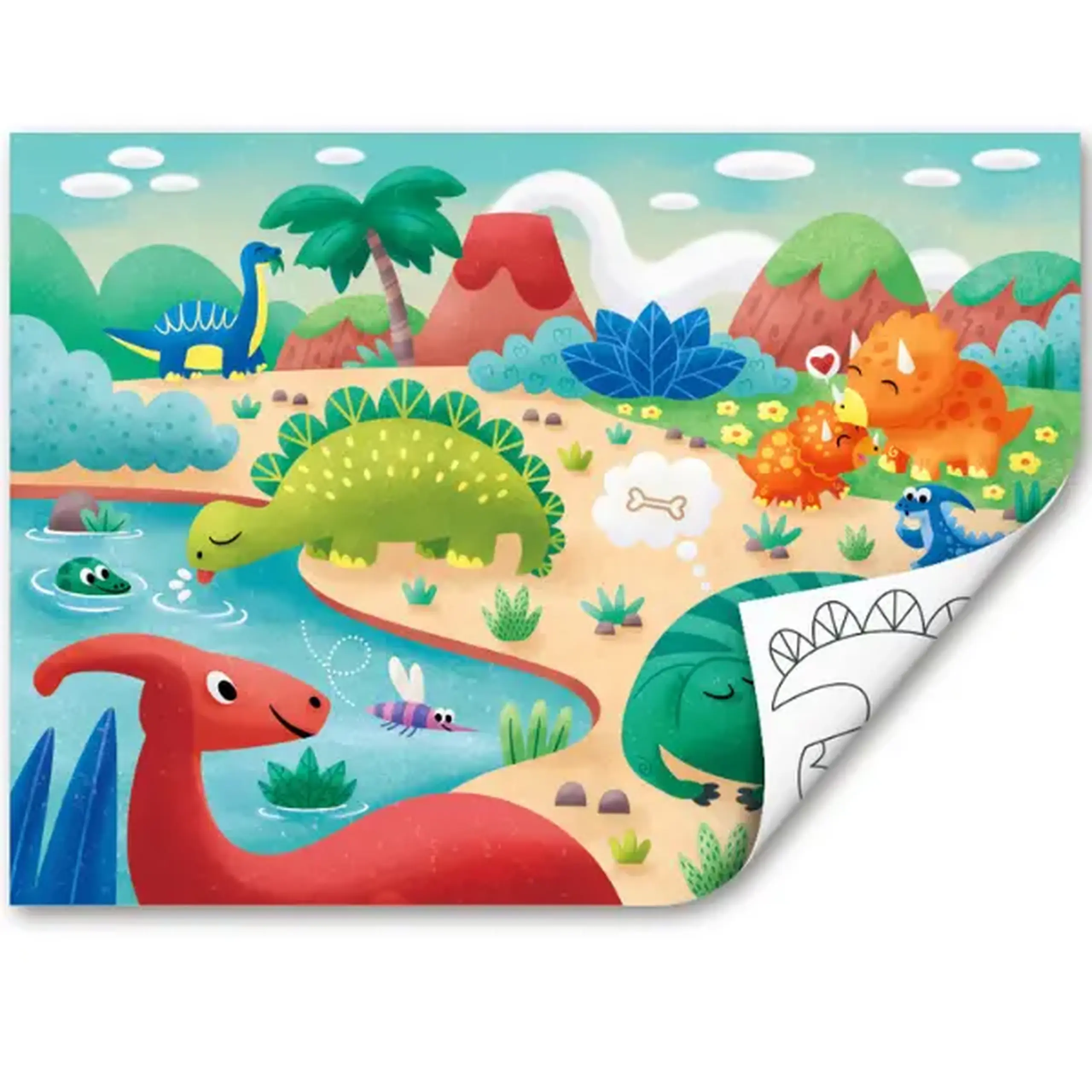 Puzzle 2 în 1 "Dinozauri"