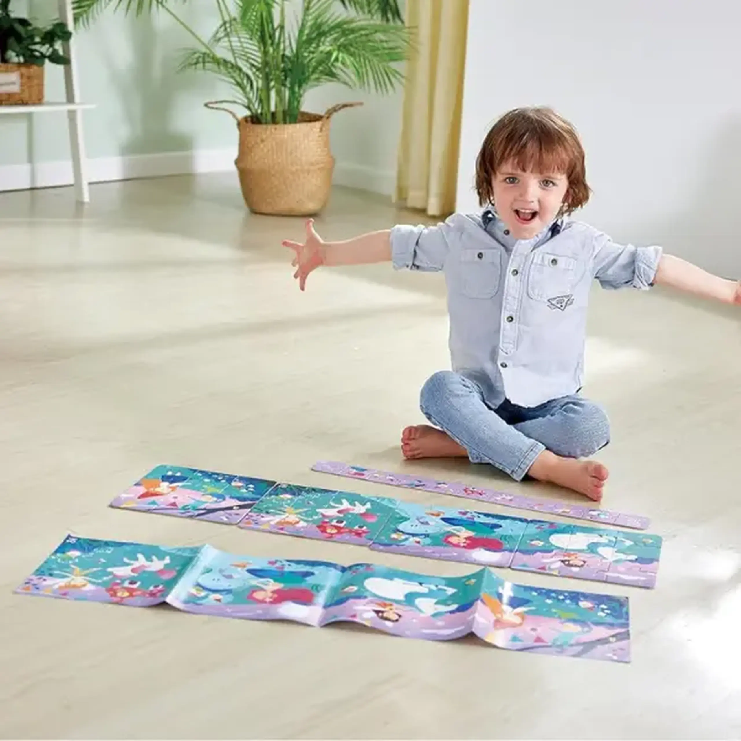 Set puzzle 4 în 1 "Poveste fermecată"
