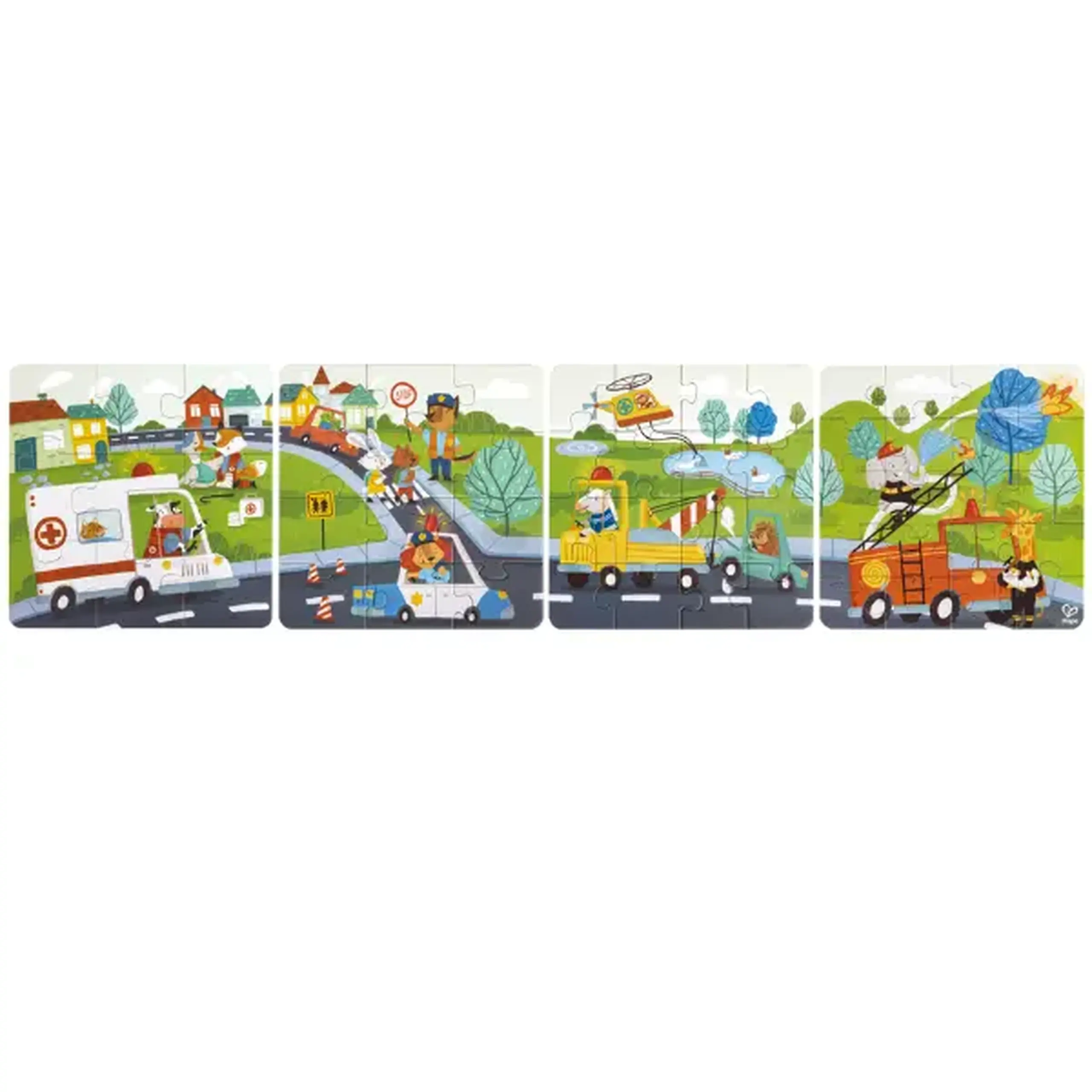 Set puzzle 4 în 1 "Operațiunea de salvare"