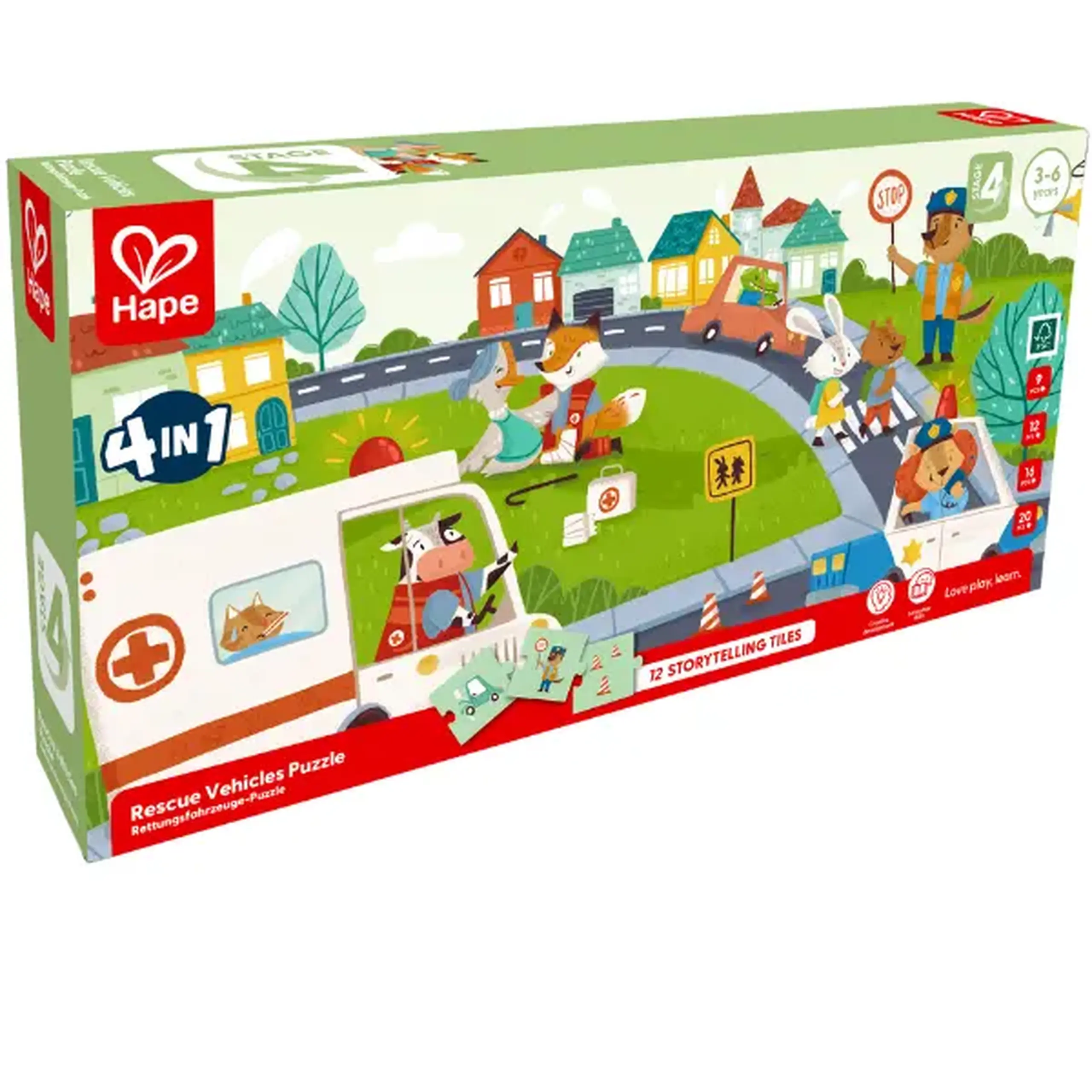 Set puzzle 4 în 1 "Operațiunea de salvare"