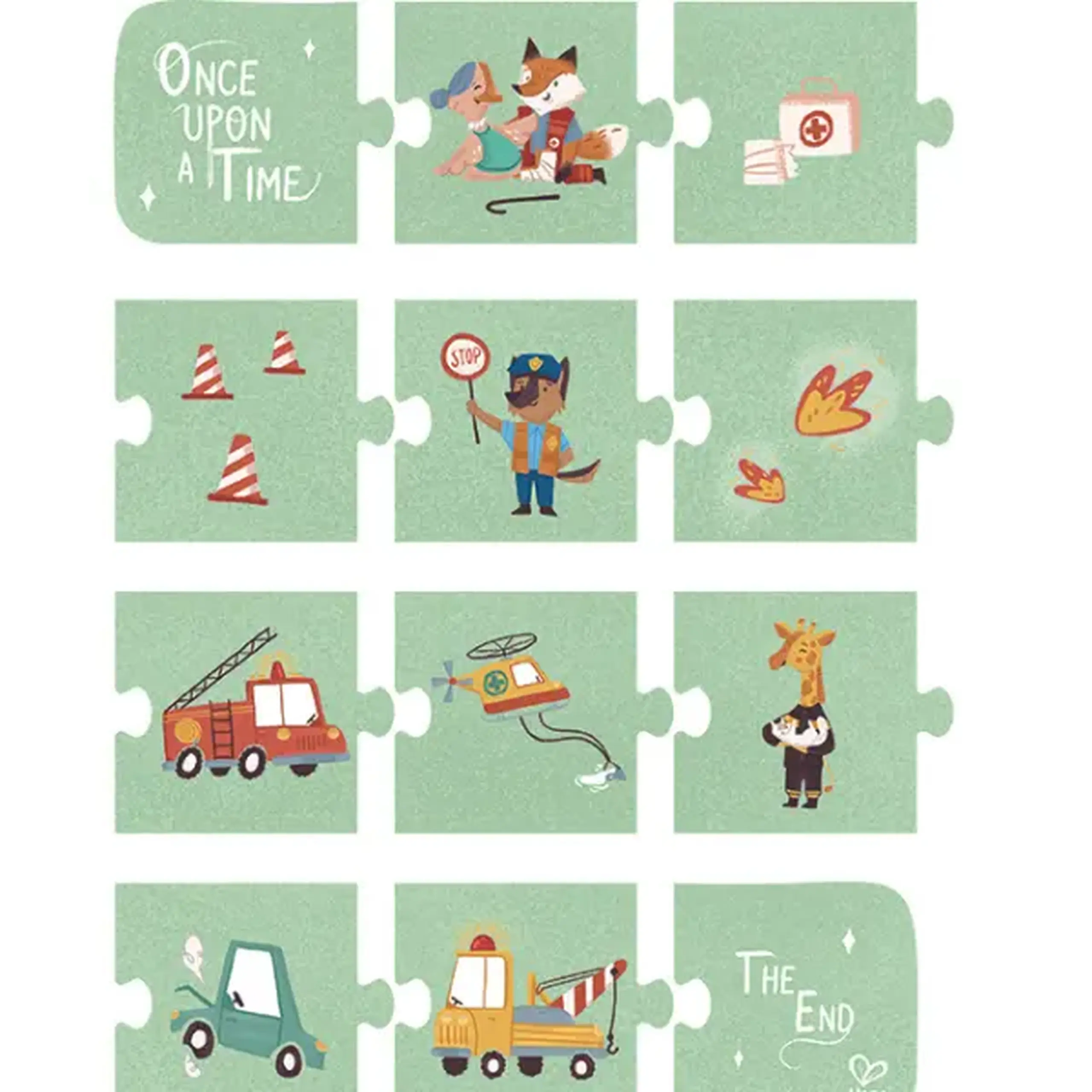 Set puzzle 4 în 1 "Operațiunea de salvare"