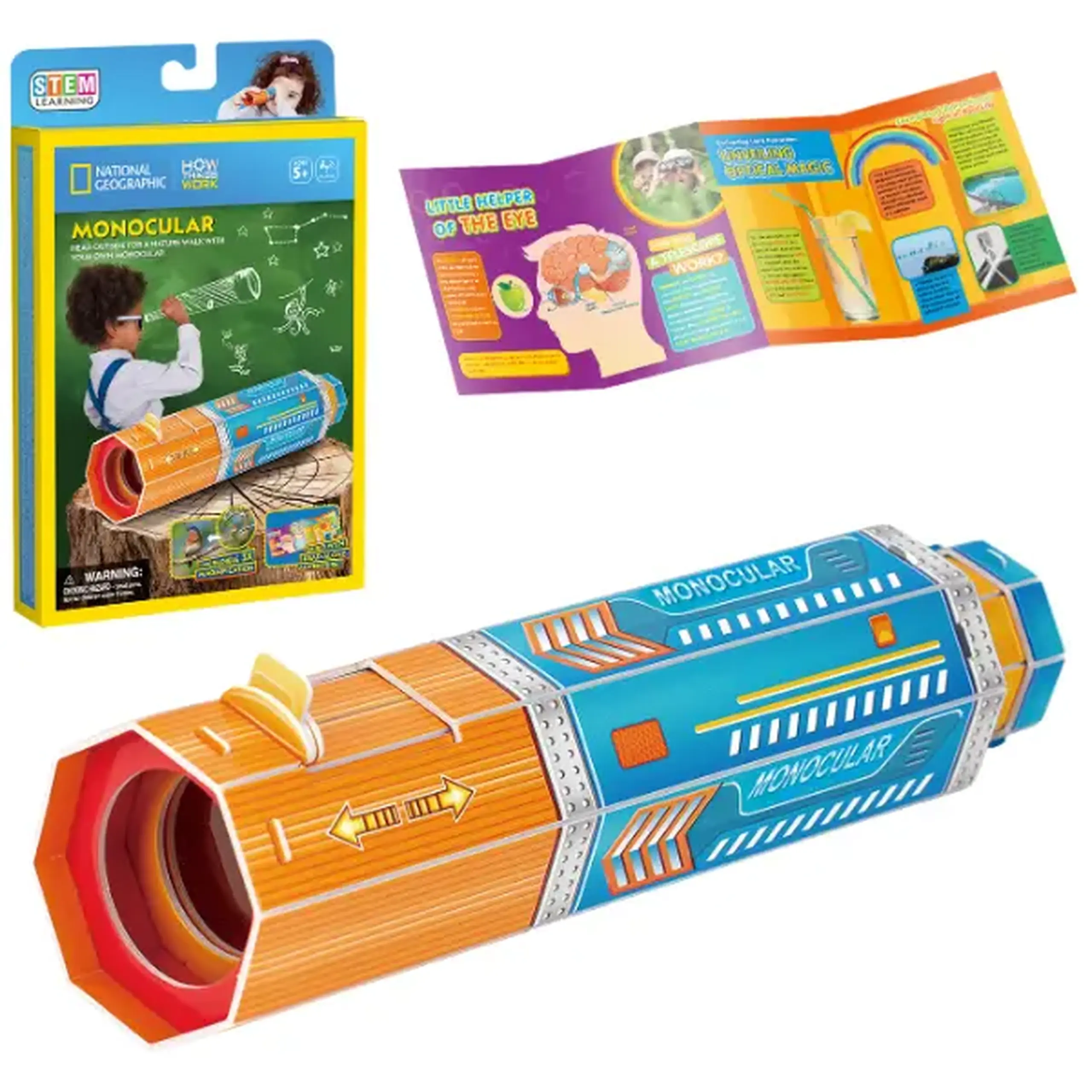 STEM Series 3D puzzle "Monocular" - studiem obiecte la distanță, 14 elemente