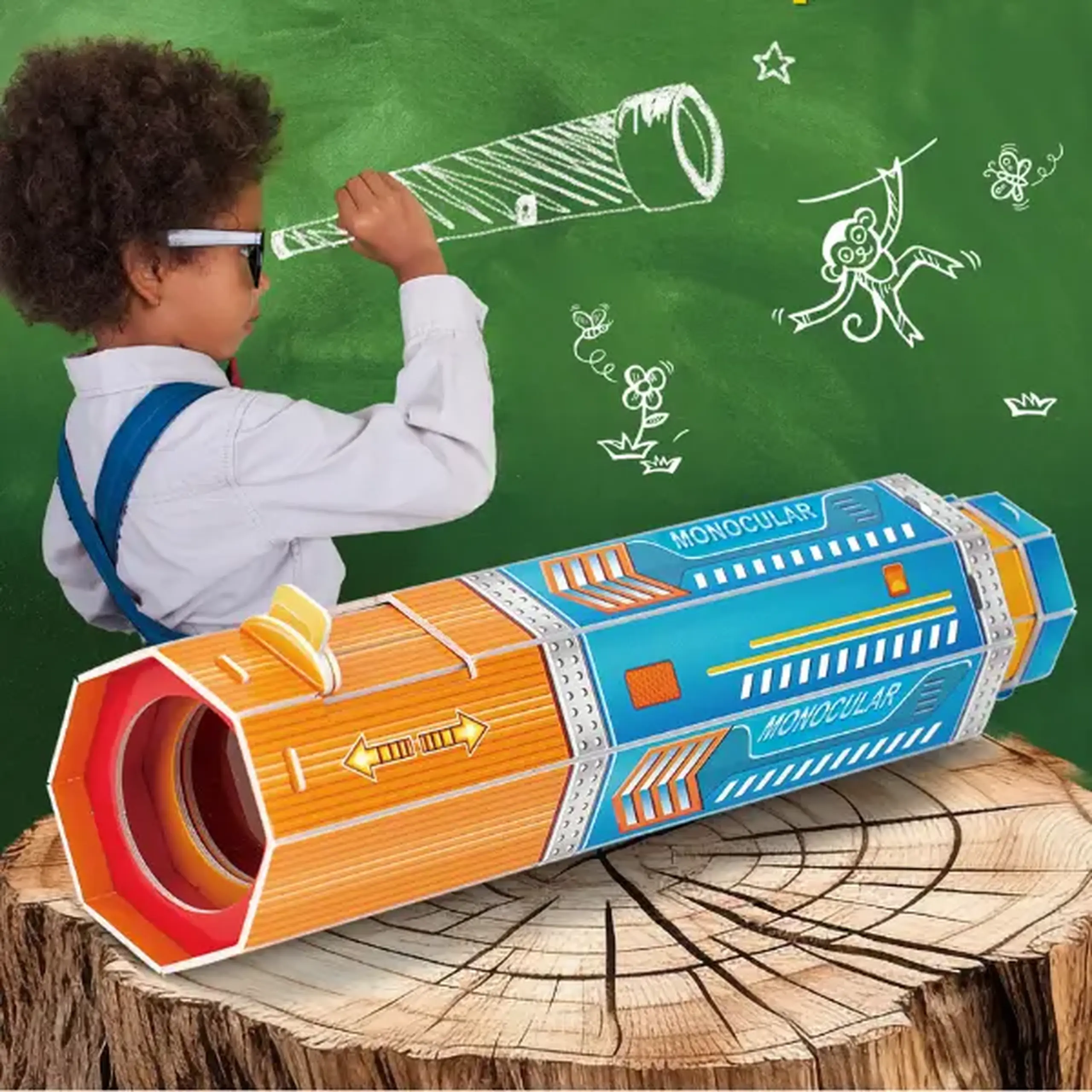 STEM Series 3D puzzle "Monocular" - studiem obiecte la distanță, 14 elemente