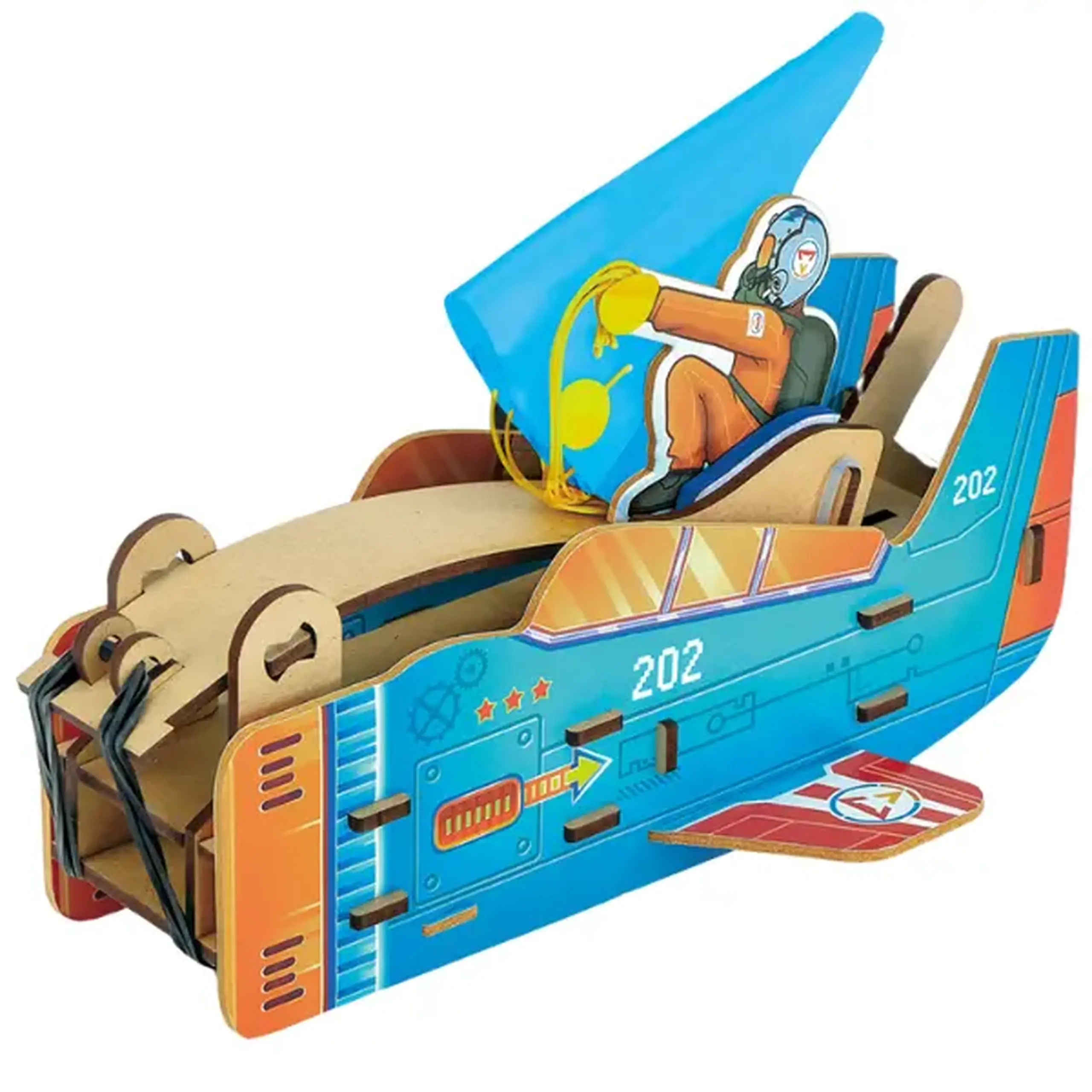 STEM Series 3D puzzle "Lansator Parașută" - studiem stabilitatea și aerodinamica, 48 elem.