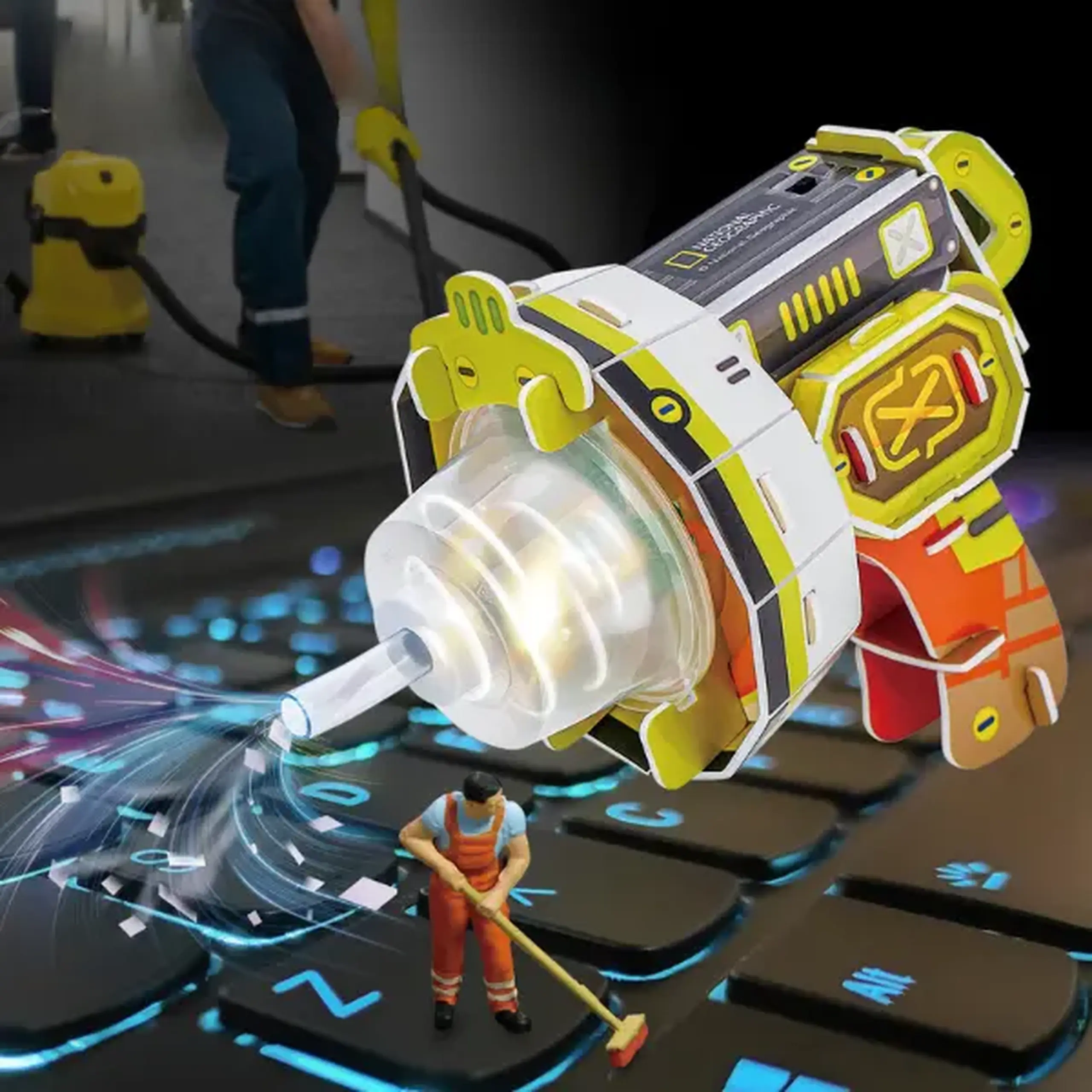 STEM Series 3D puzzle "Aspirator blaster" - сum funcționează aspiratorul, 31 elem.
