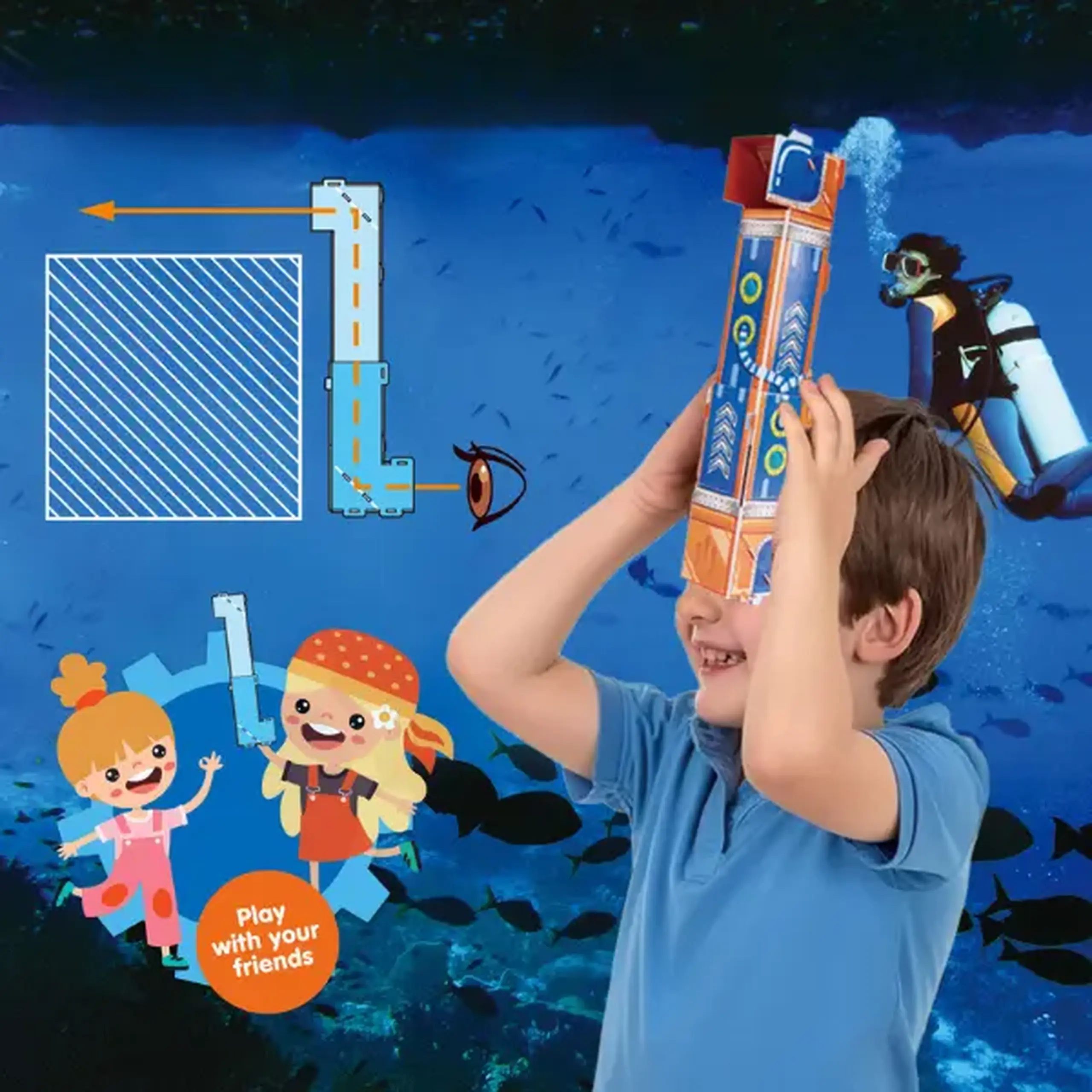 STEM Series 3D puzzle "Periscop" - explorăm optica, 10 elem.