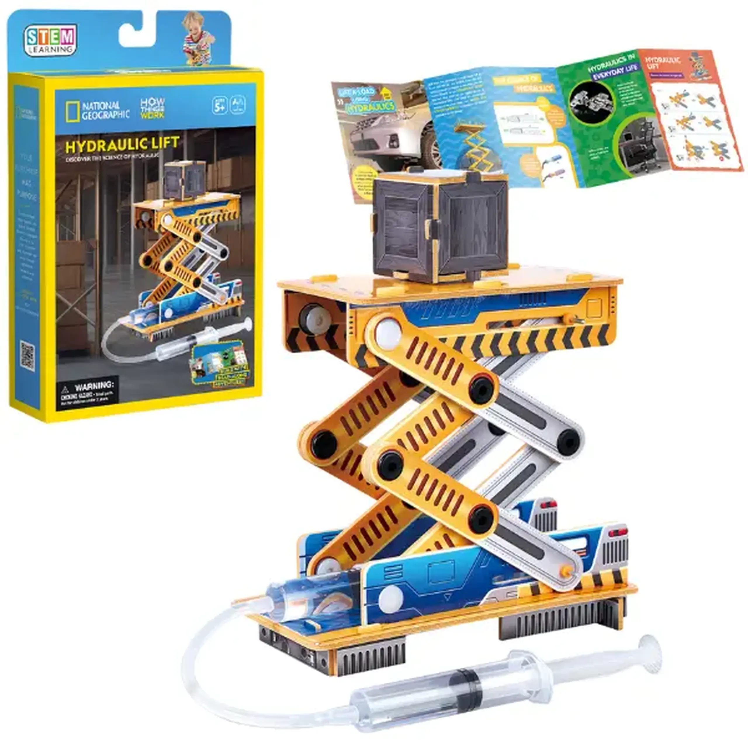 STEM Series 3D puzzle "Lift hidraulic" - studiem fizica și mecanica, 49 elem.