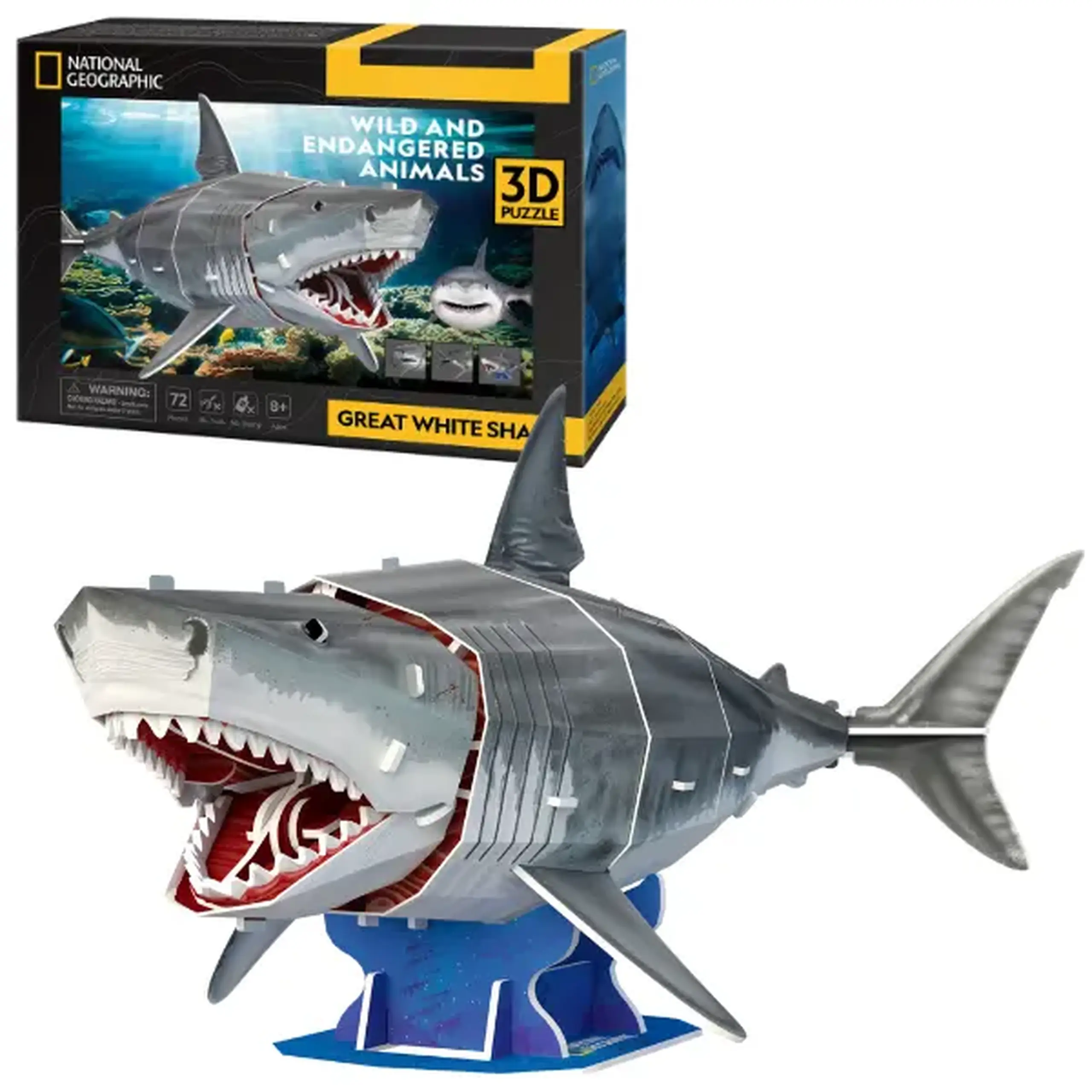 3D puzzle "Marele rechin alb", 78 elemente