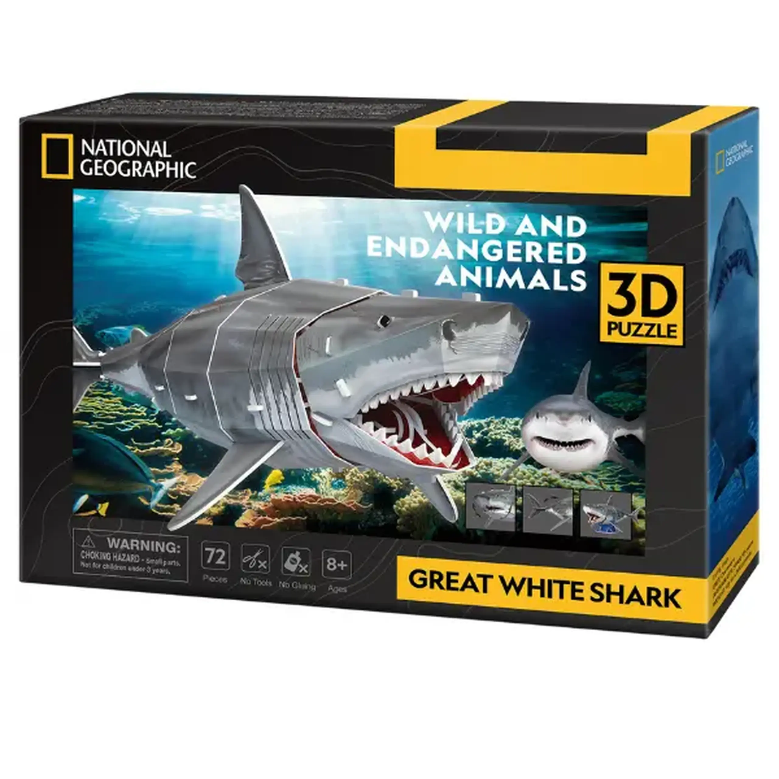 3D puzzle "Marele rechin alb", 78 elemente