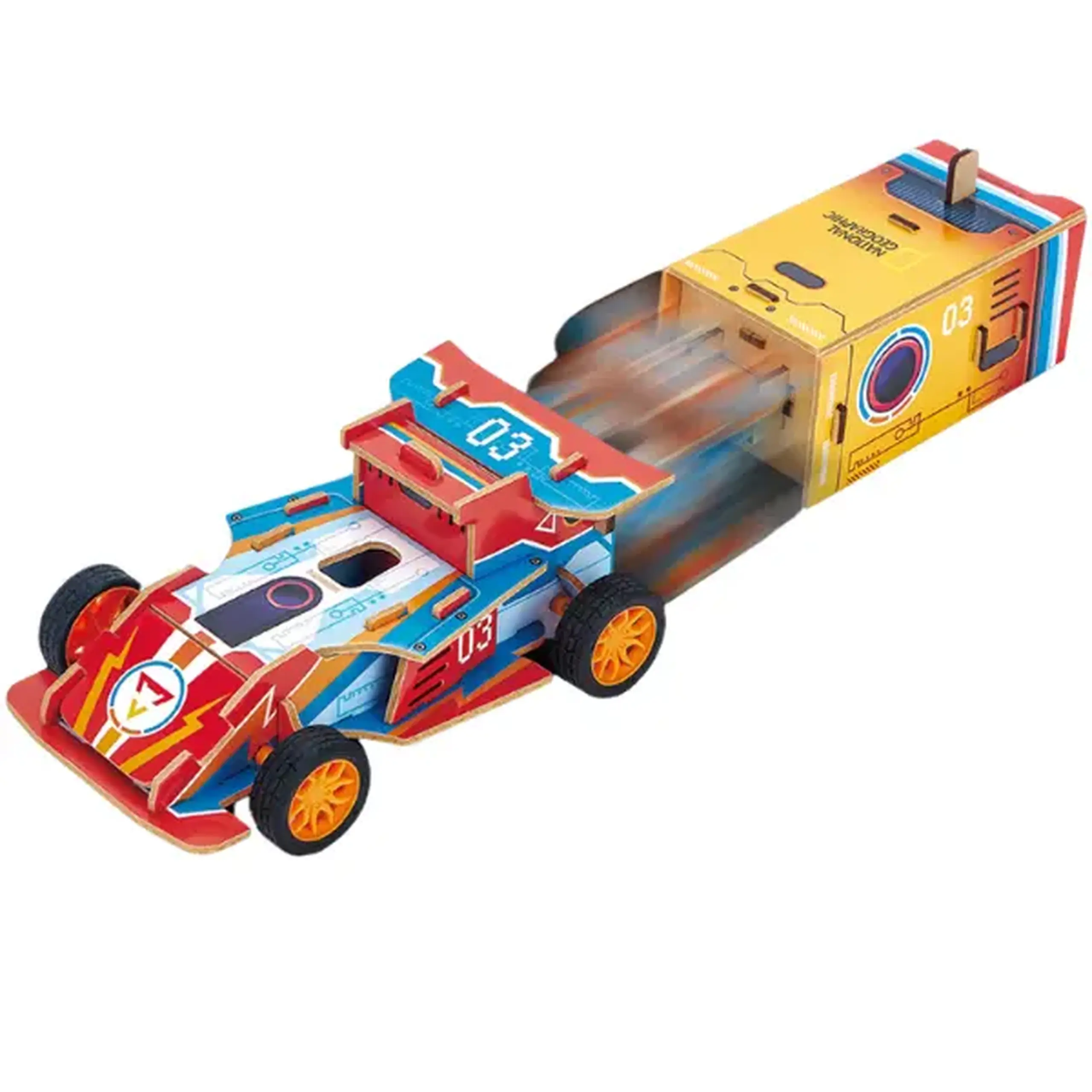 STEM Series 3D puzzle “2 în 1 Rachetă de lansare și mașină de curse” - studiem energia potențială, 88 elem.